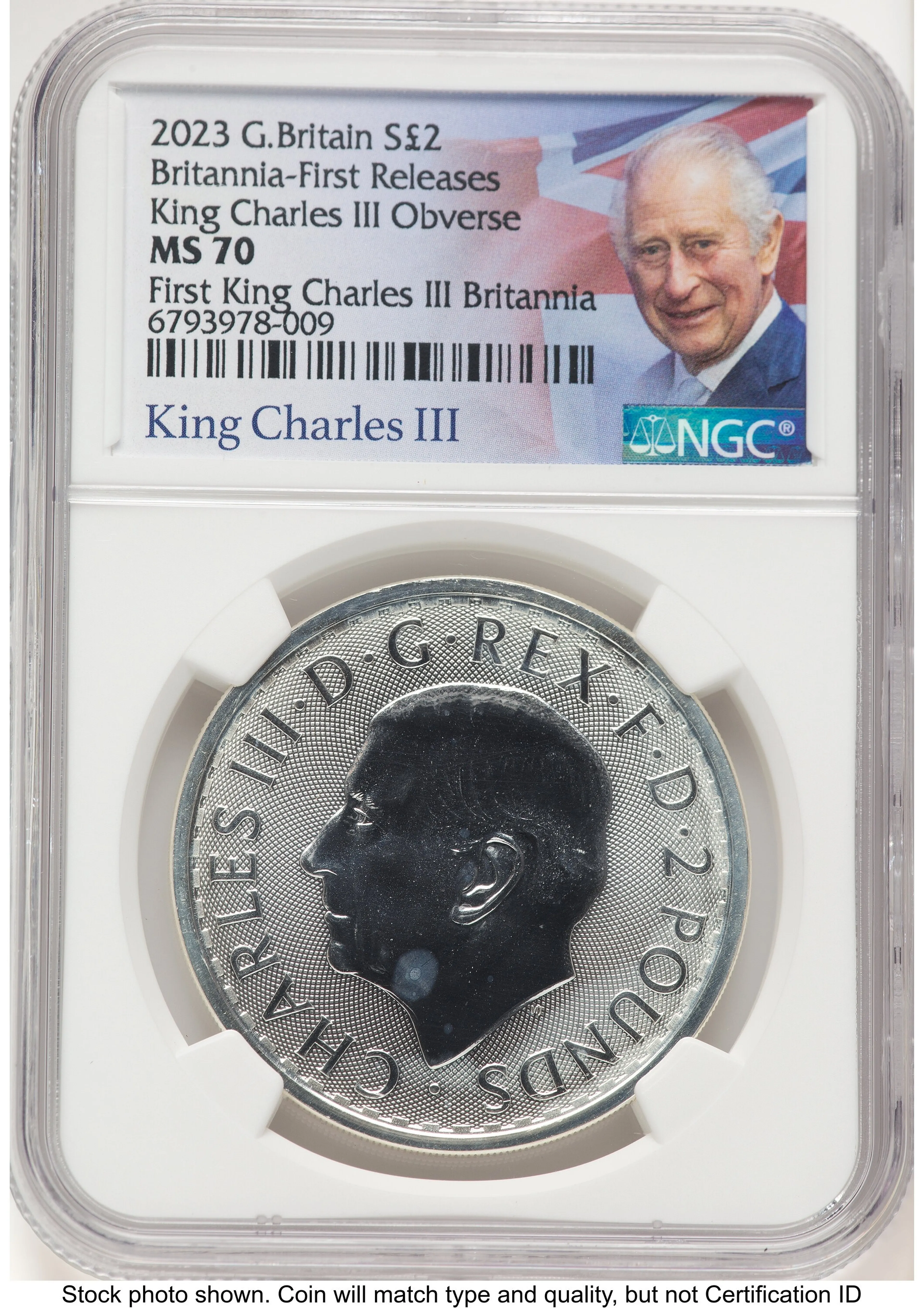 2023 Silver Britannia King 1 oz FR King Charles III - Image 1
