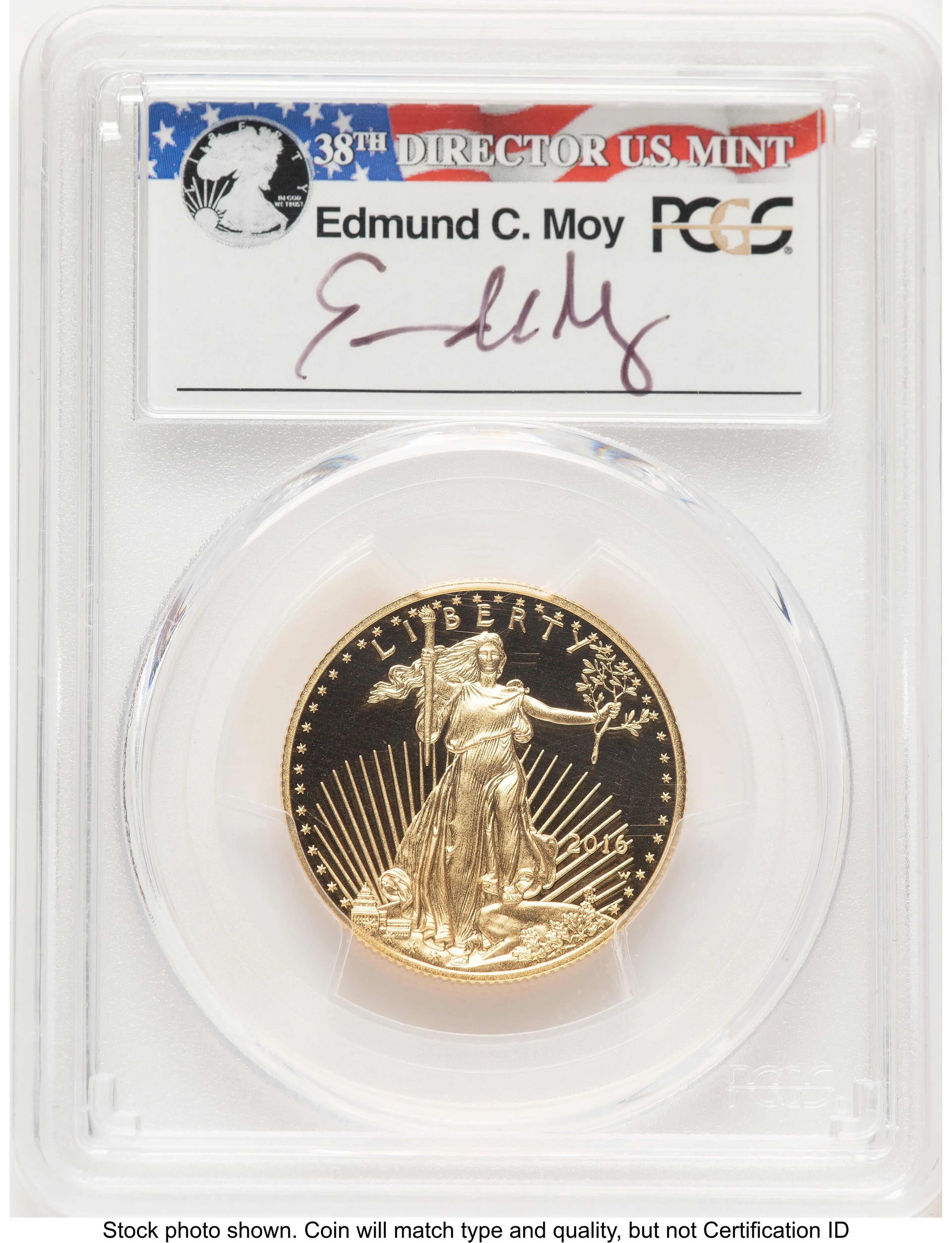 2016-W Proof Gold Eagle 1/2 oz FS Ed Moy