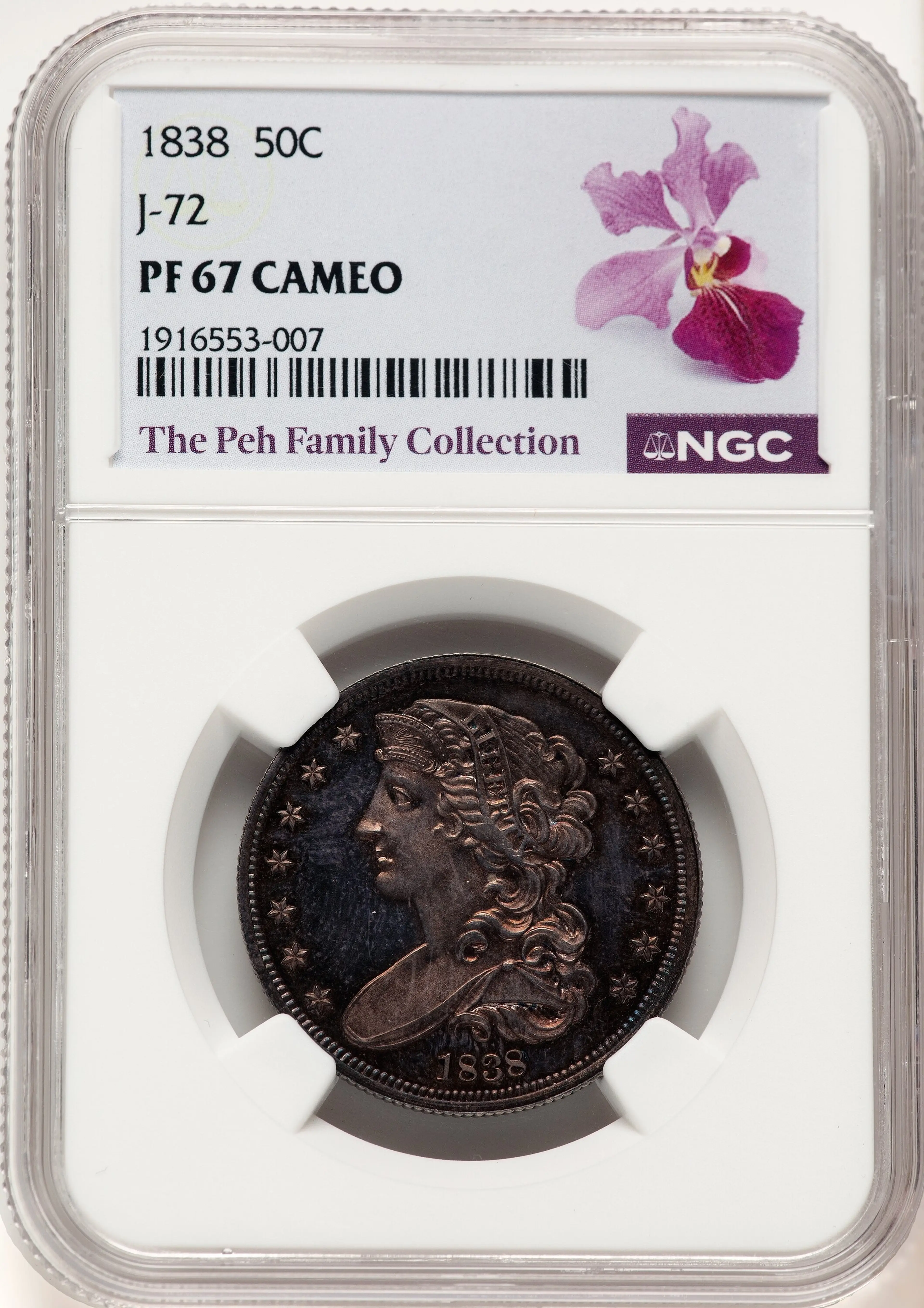 1838 P50C, Half Dollar, Judd-72, Pollock-75, R.5, Cameo