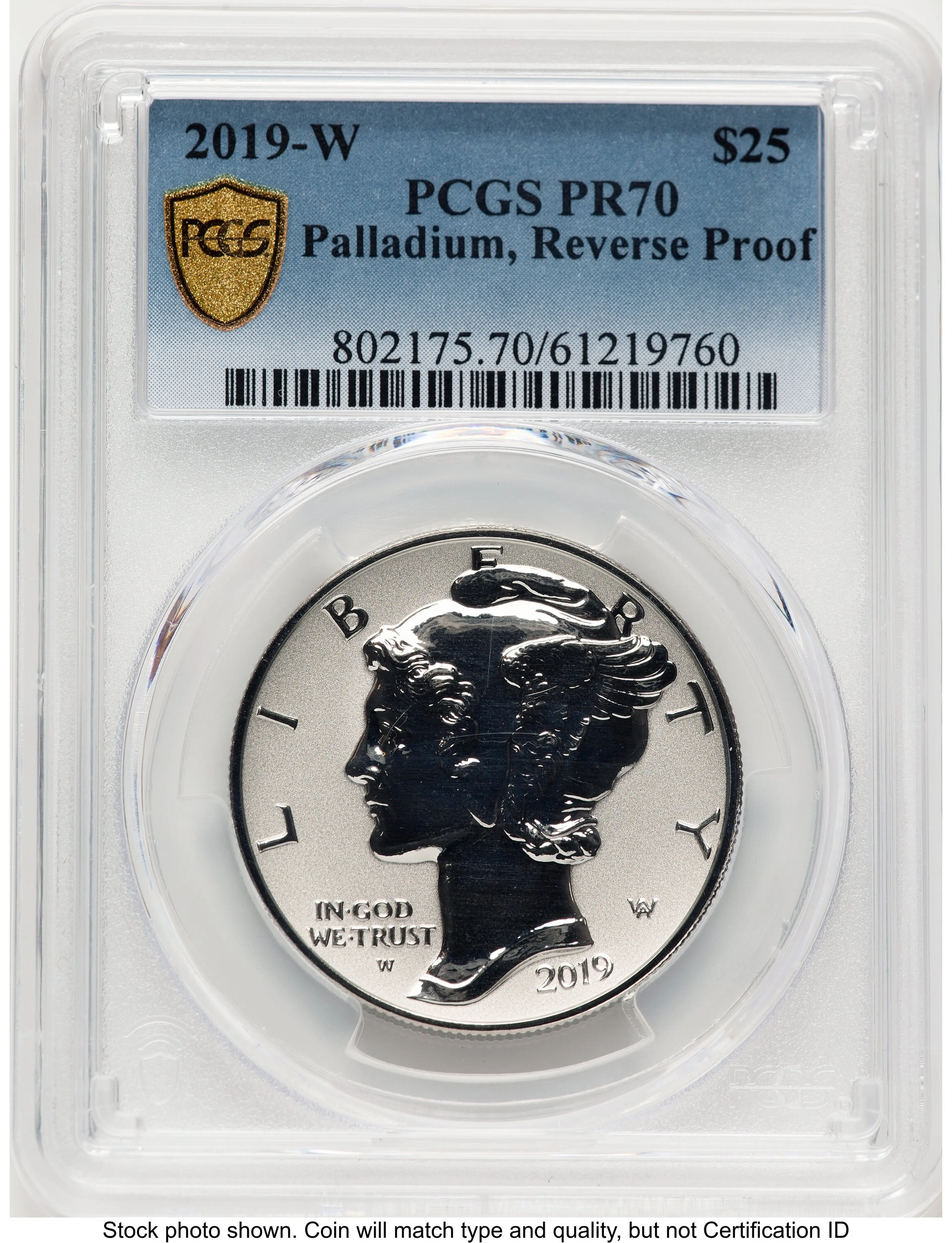 2019-W Palladium Eagle 1 oz, REV PR