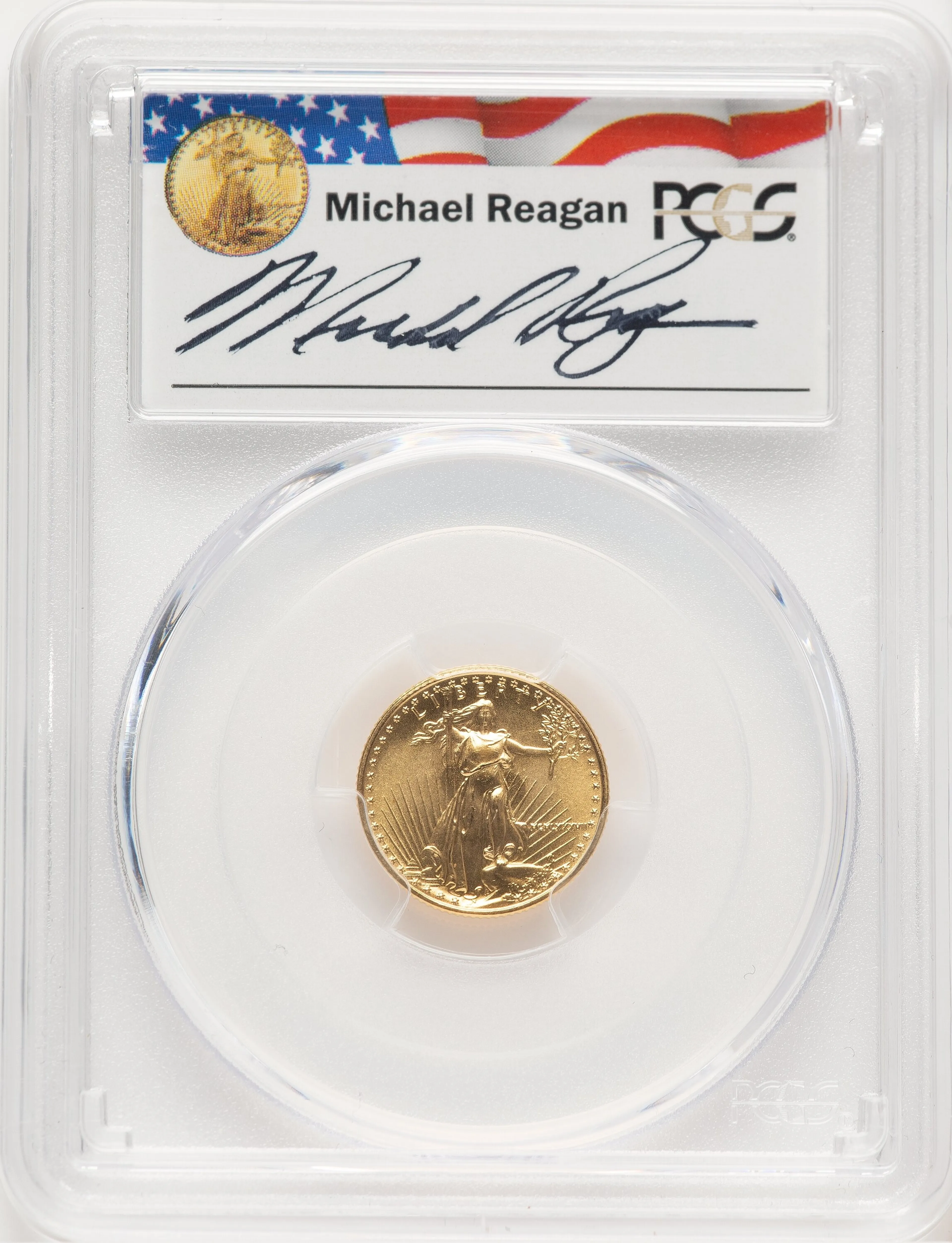 1987 Gold Eagle 1/10 oz Reagan Legacy Series Michael Reagan - Image 1