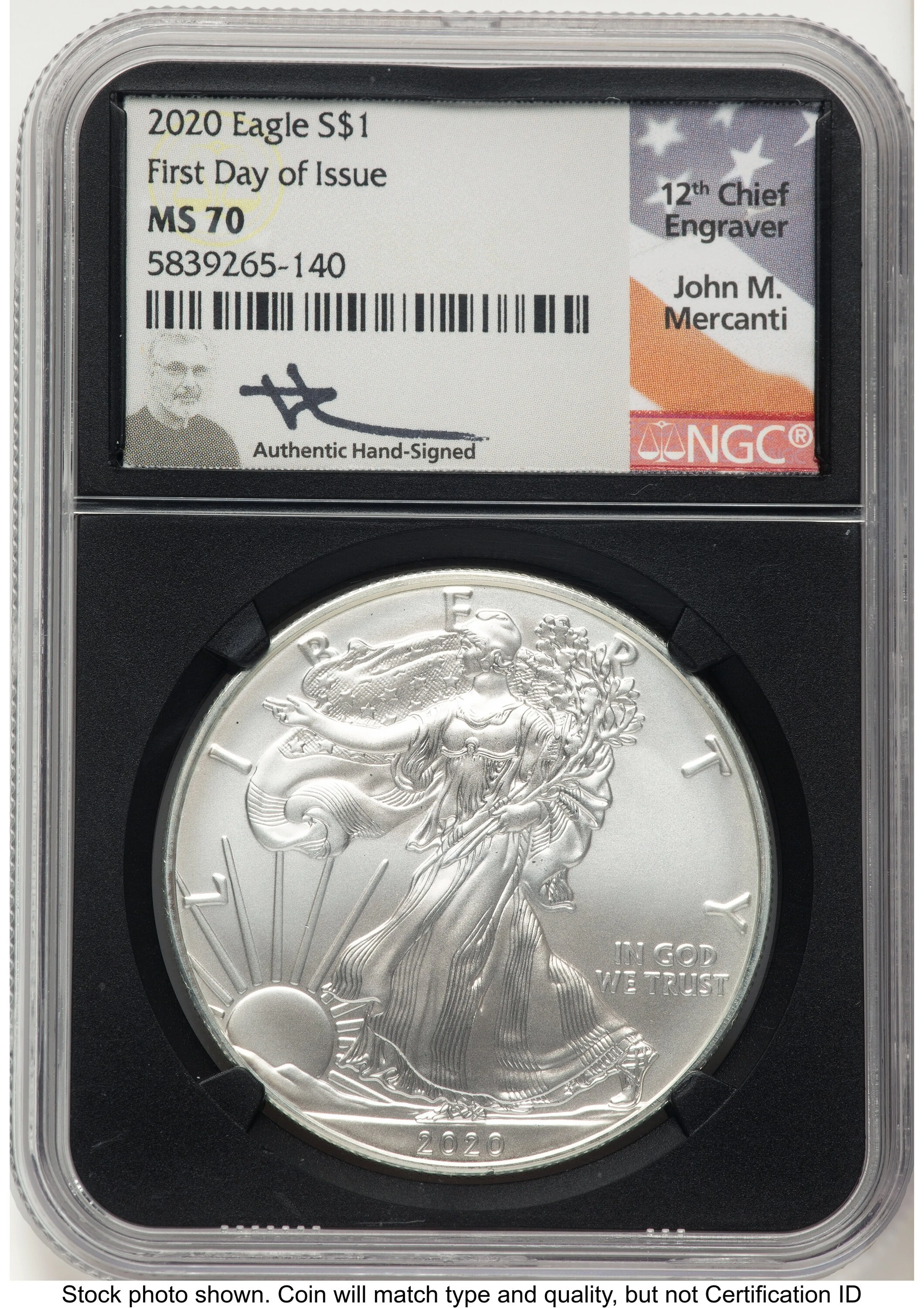2020 Silver Eagle FDI John Mercanti Blk Core - Image 1