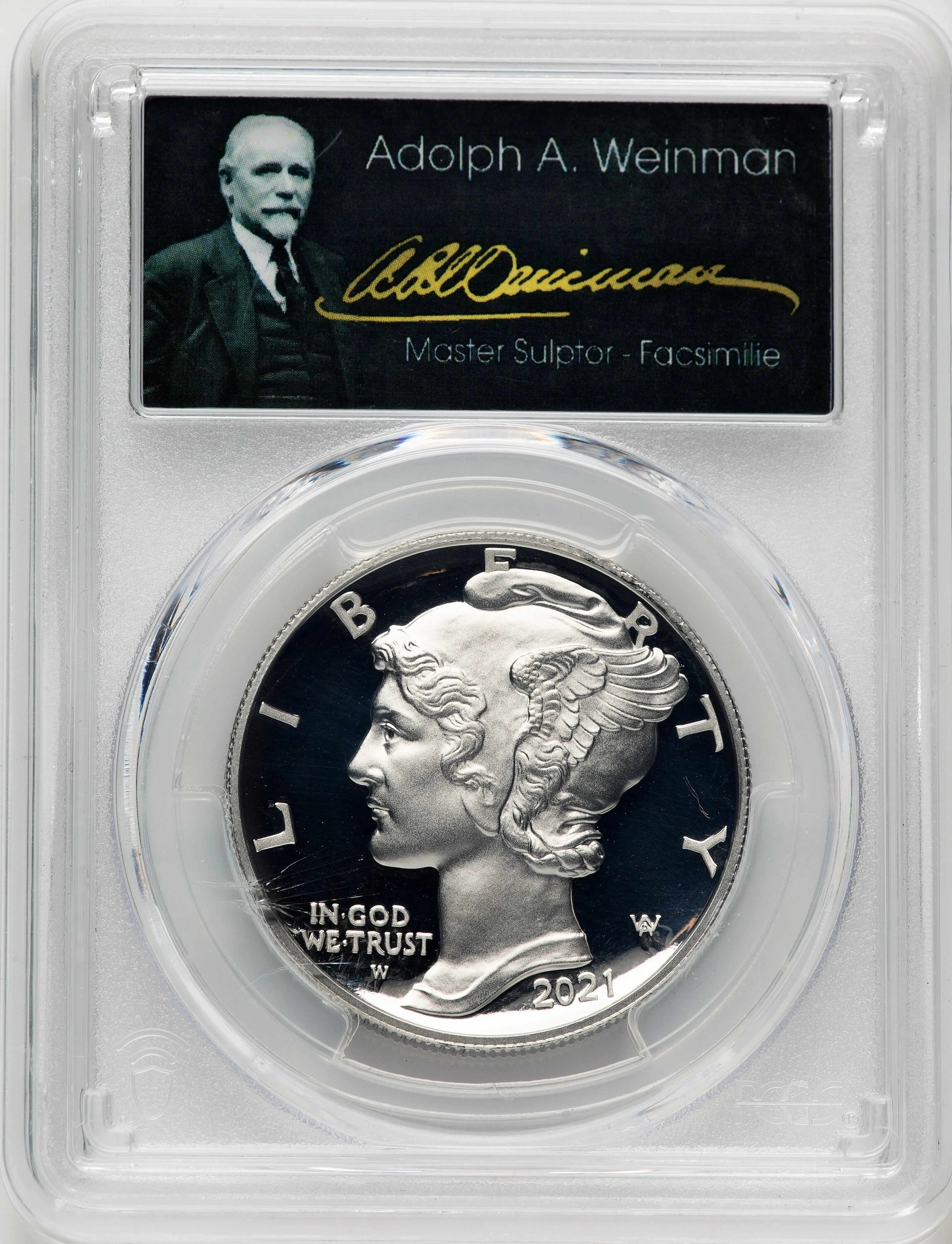 2021-W Palladium Eagle 1 oz, PR FS Adolph Weinman - Image 1