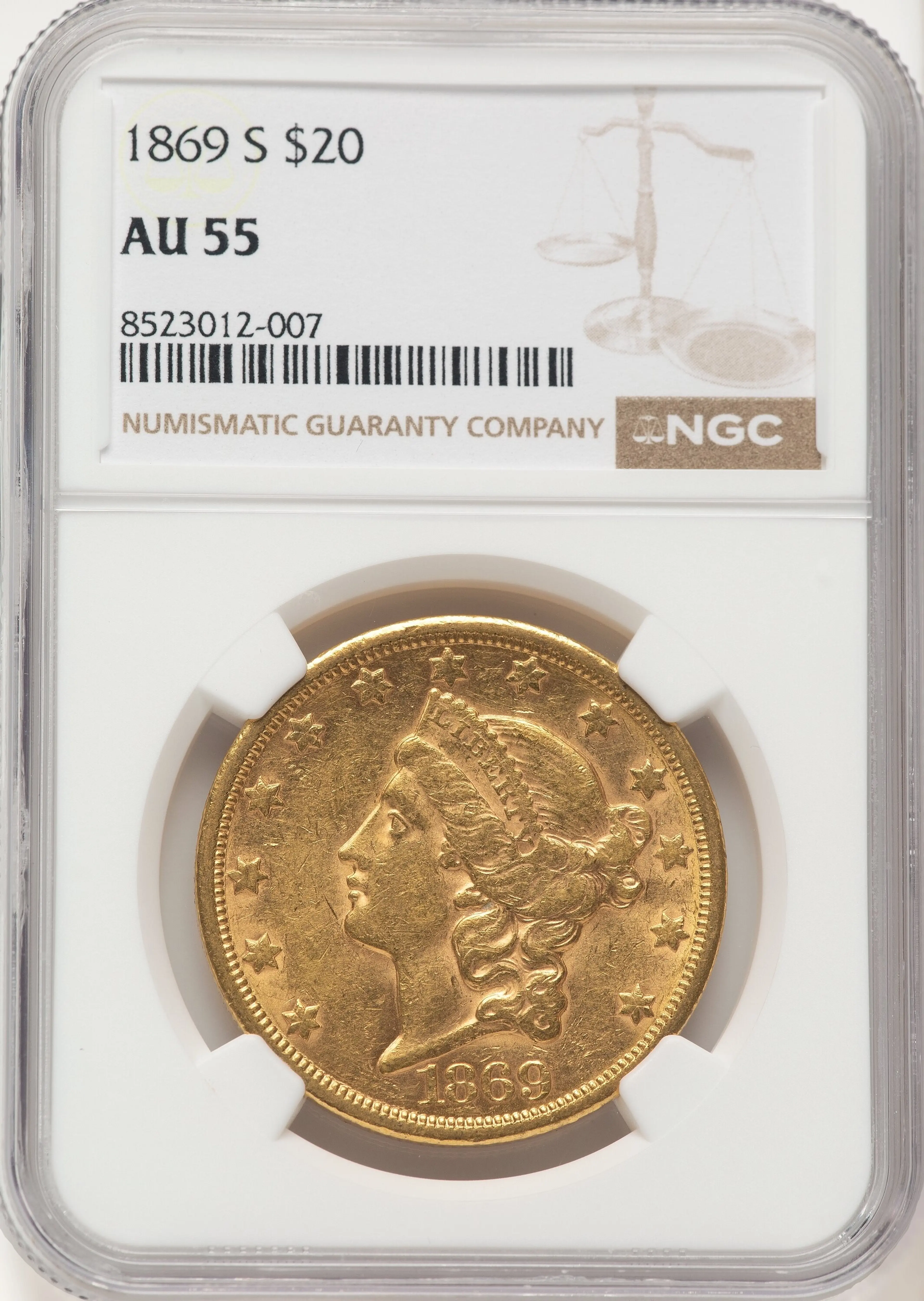 1869-S $20