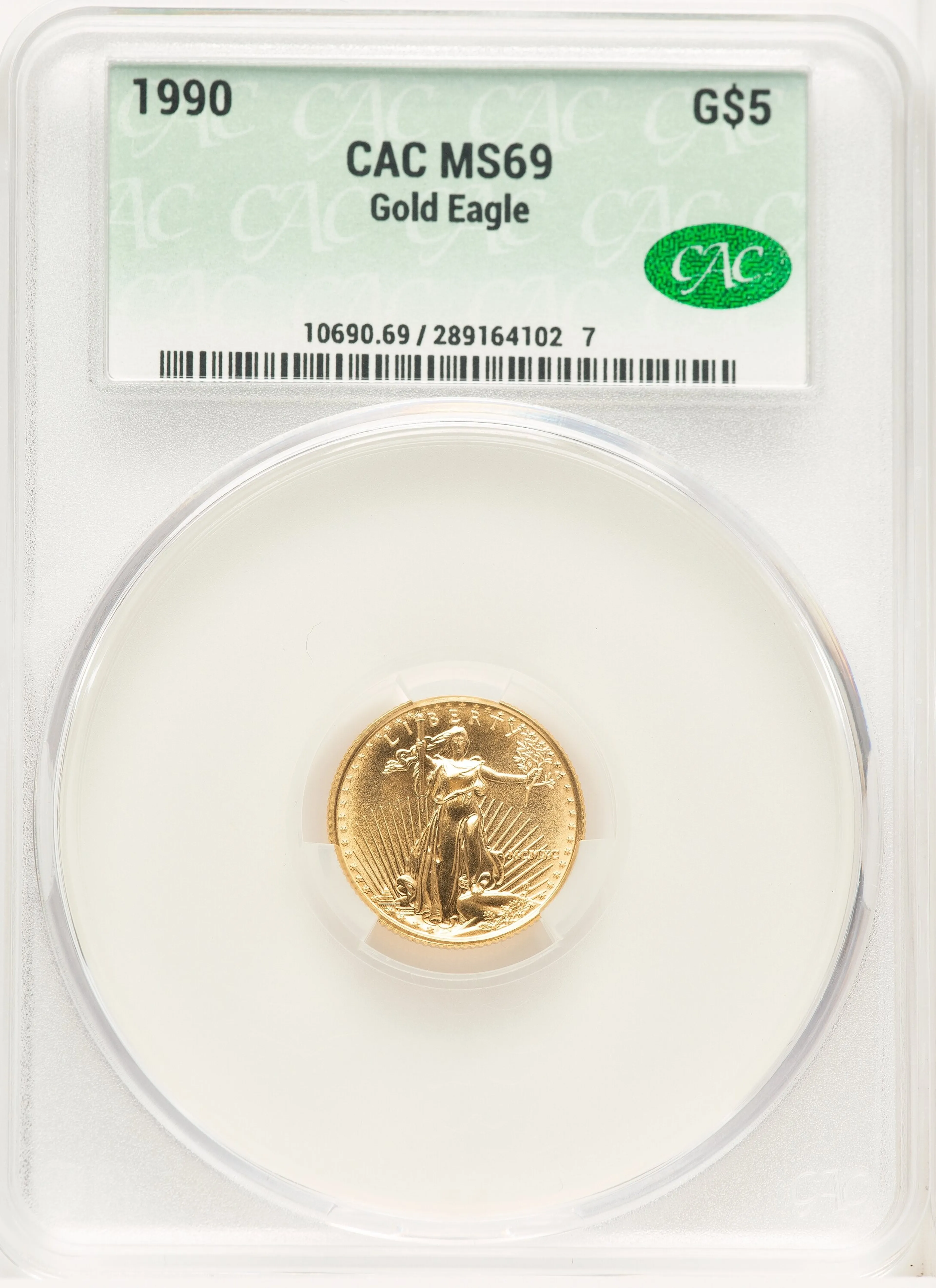 1990 Gold Eagle 1/10 oz Non Designation - Image 1
