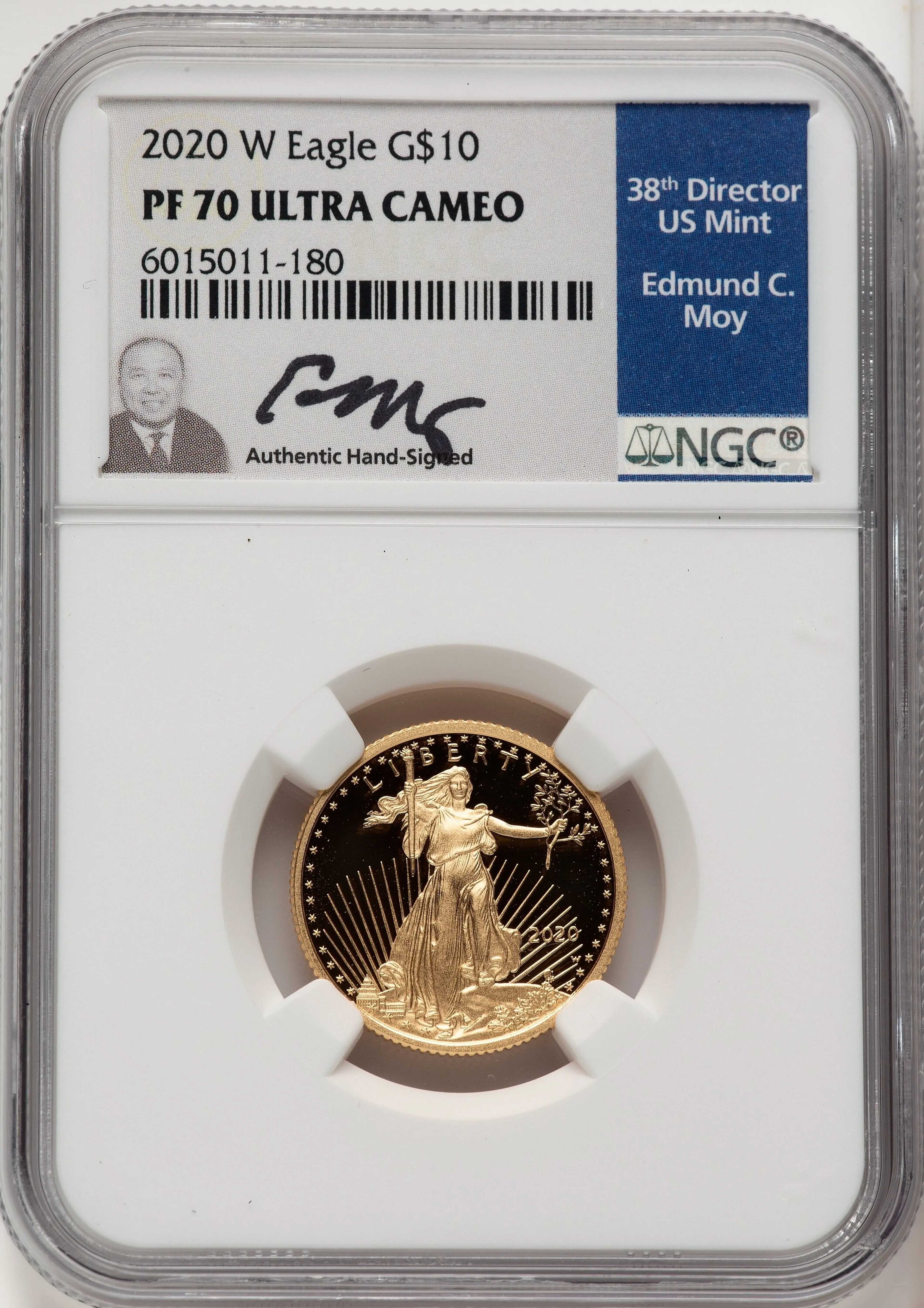 2020-W Proof Gold Eagle 1/4 oz Ed Moy