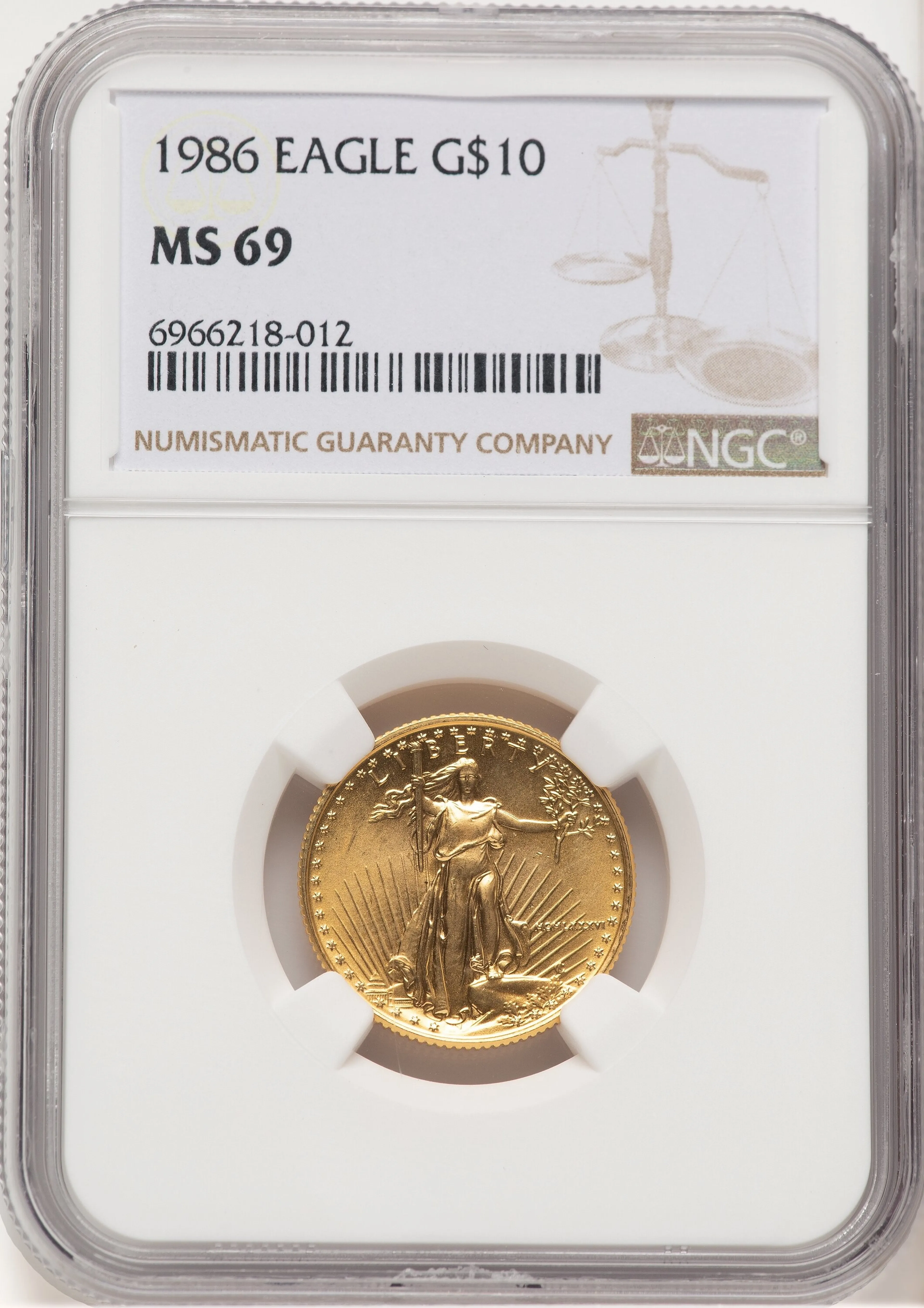 1986 Gold Eagle 1/4 oz Brown Label - Image 1