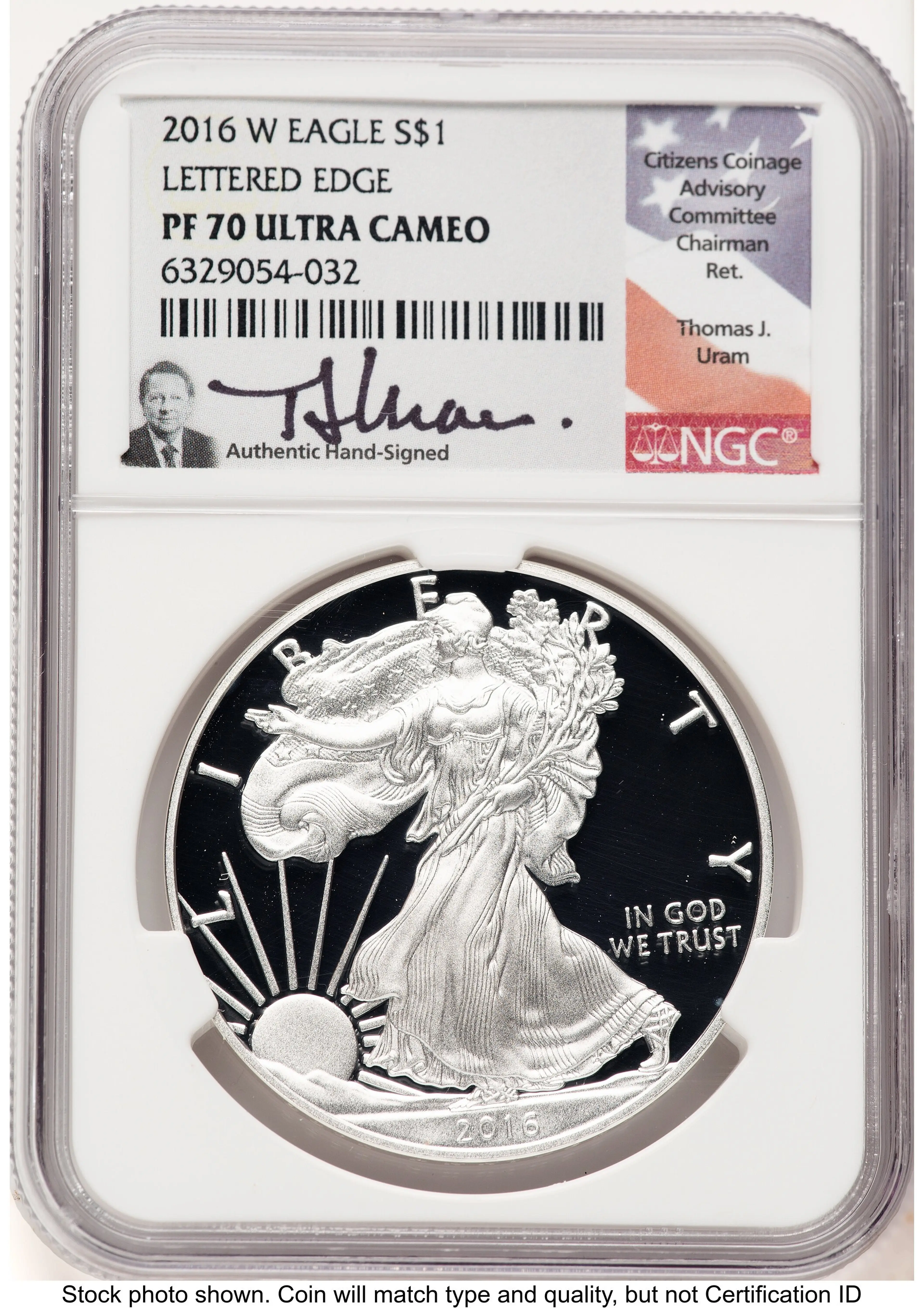 2016-W Proof Silver Eagle 1 oz Thomas Uram