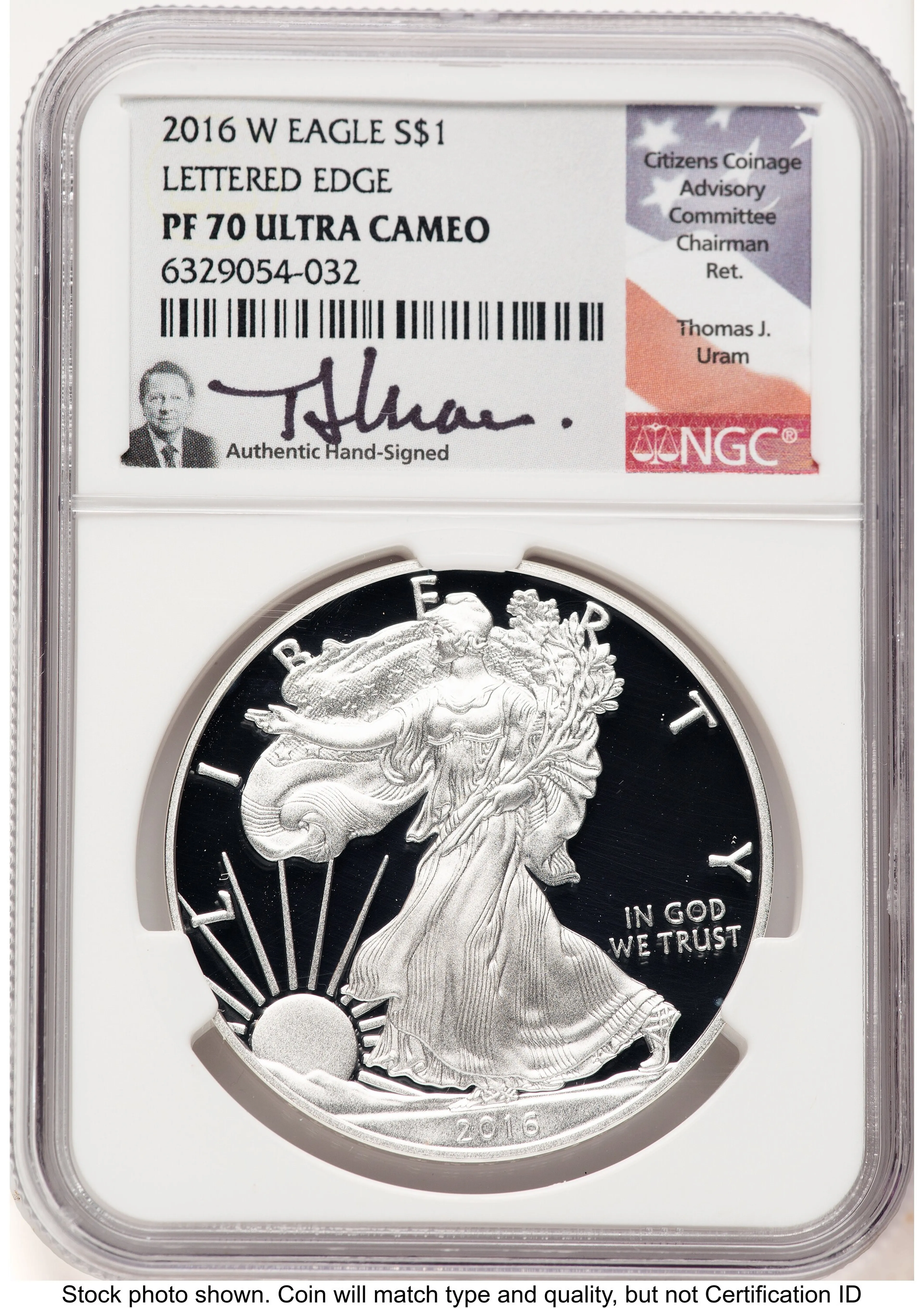 2016-W Proof Silver Eagle 1 oz Thomas Uram - Image 1