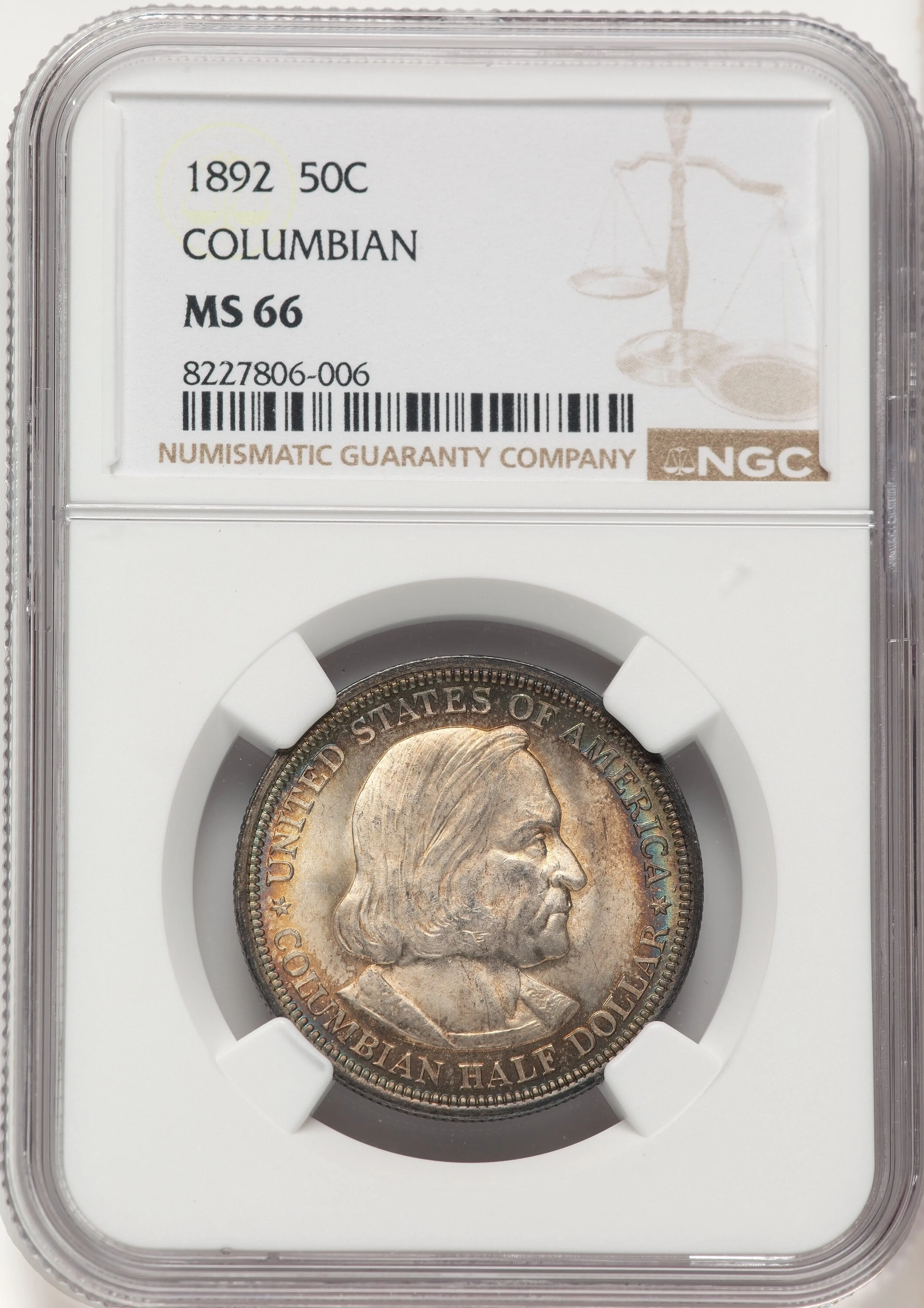 1892 50C COLUMBIAN
