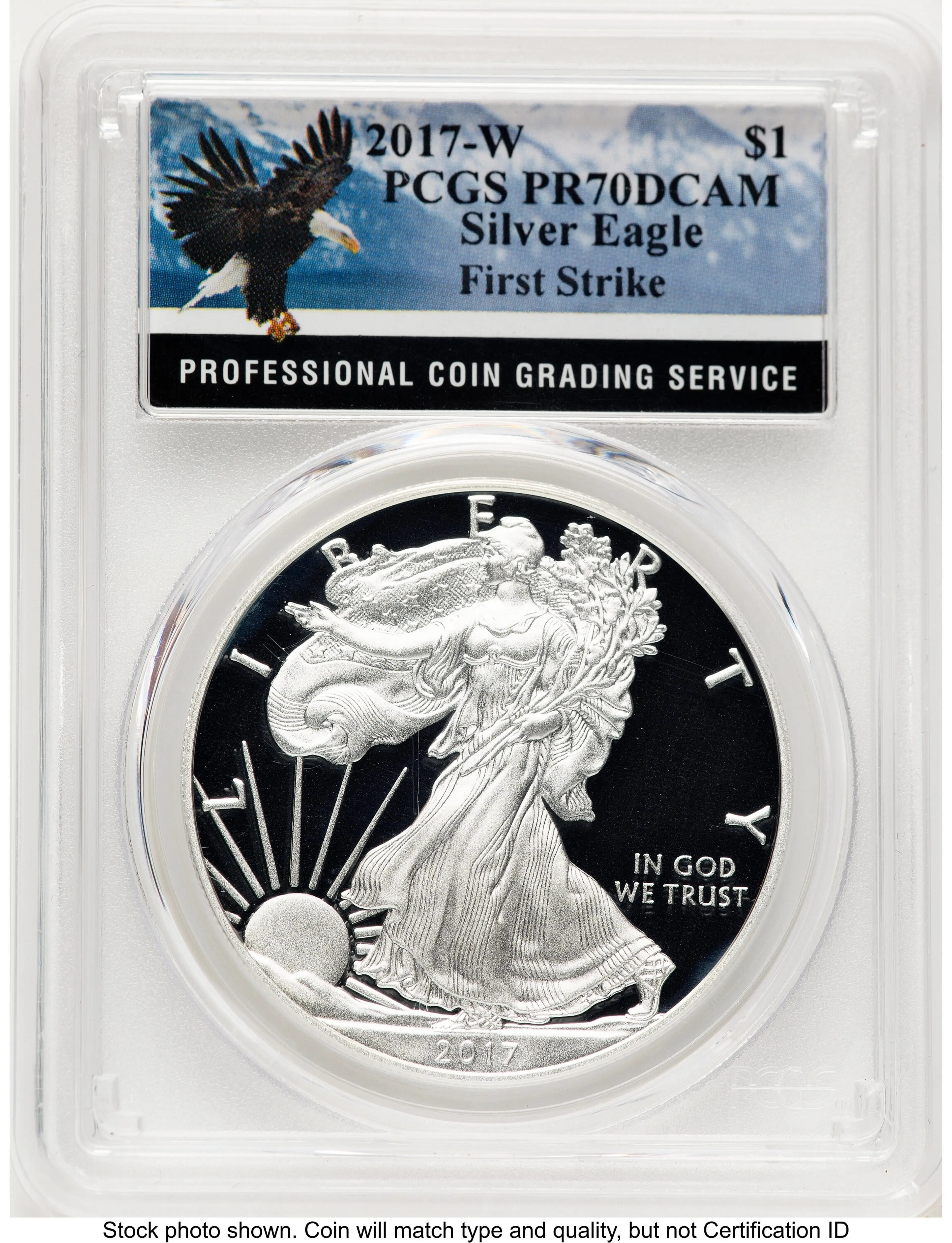 2017-W Proof Silver Eagle 1 oz FS Eagle Label