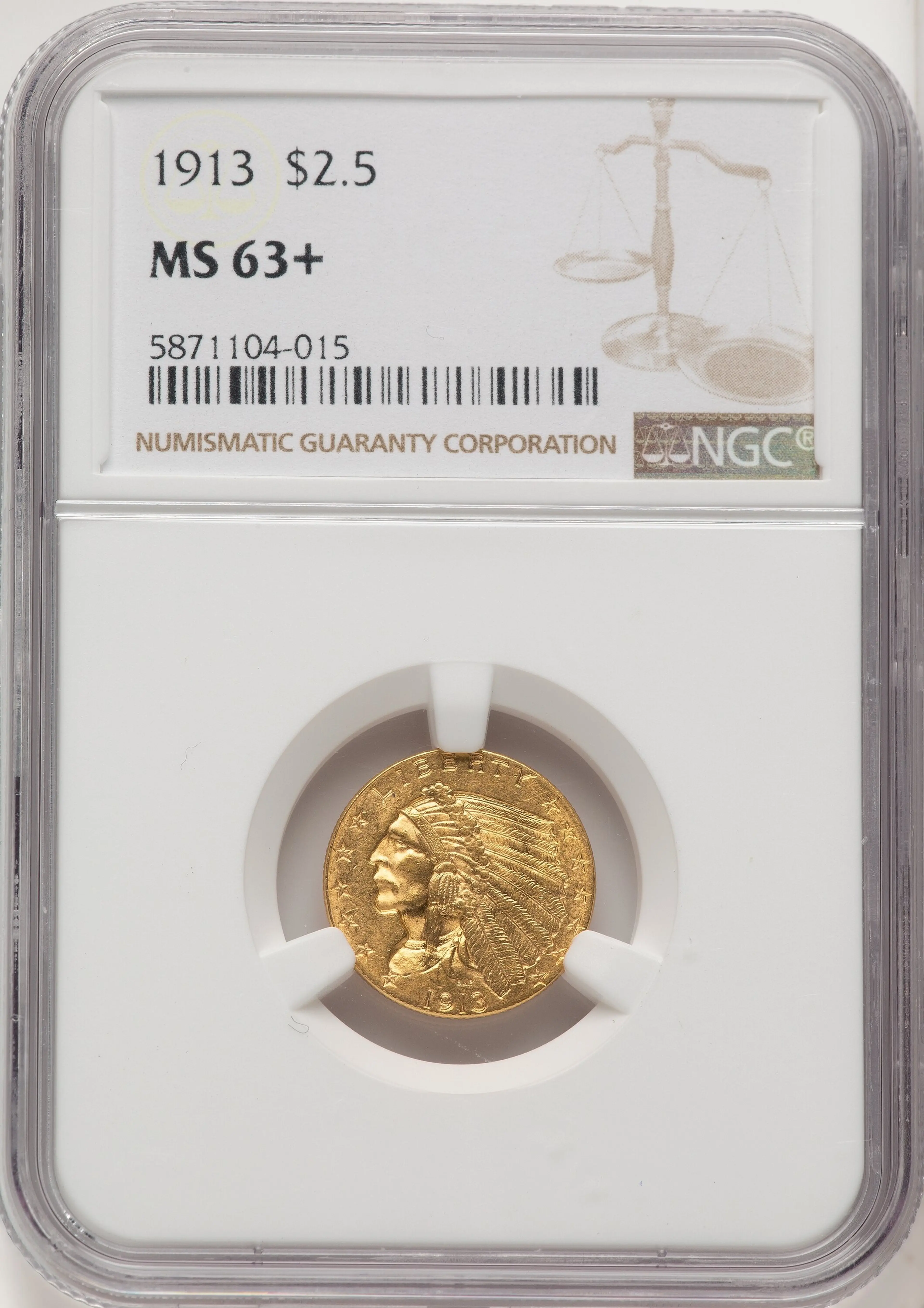 1913 $2 1/2Brown Label