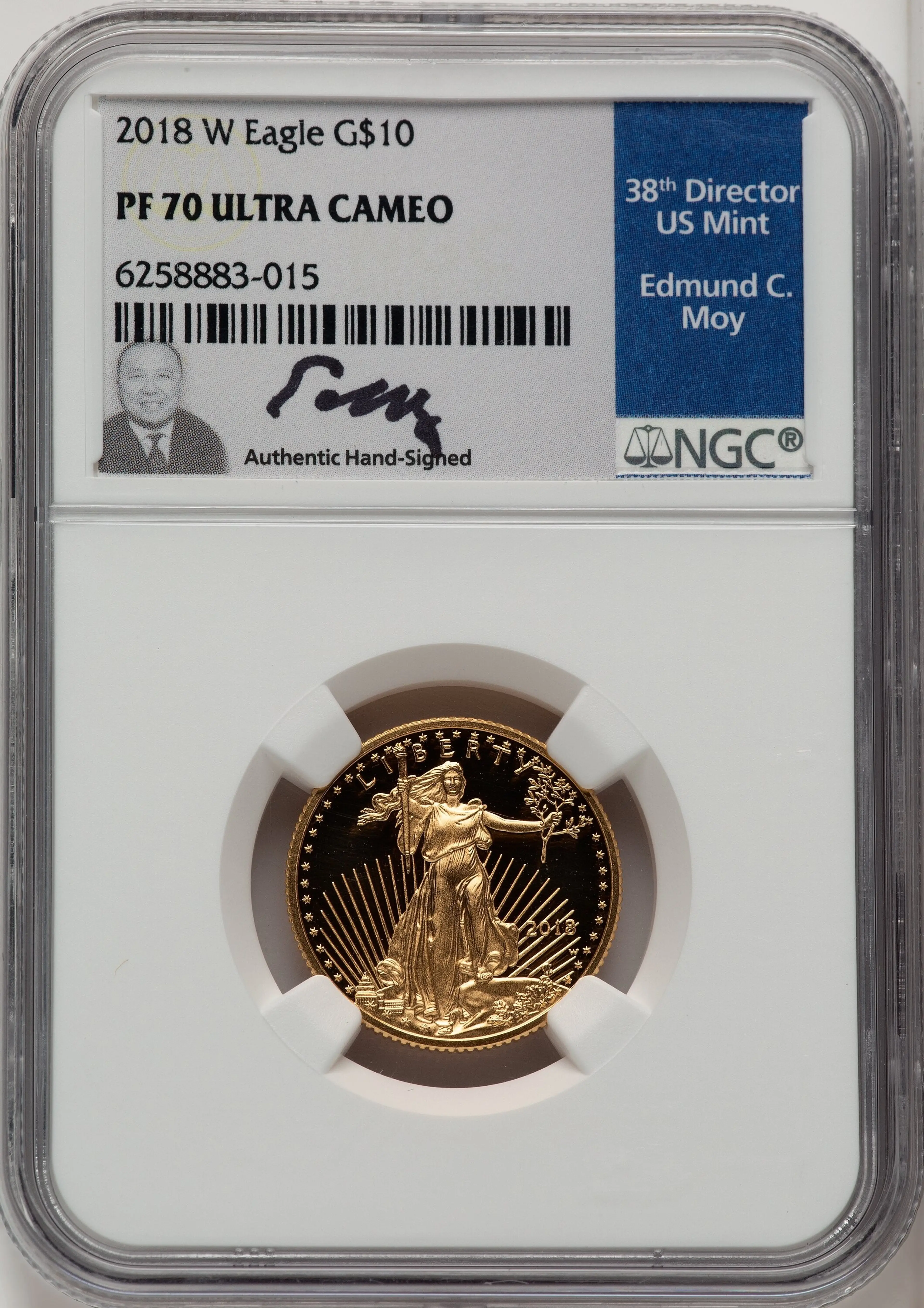 2018-W Proof Gold Eagle 1/4 oz Ed Moy