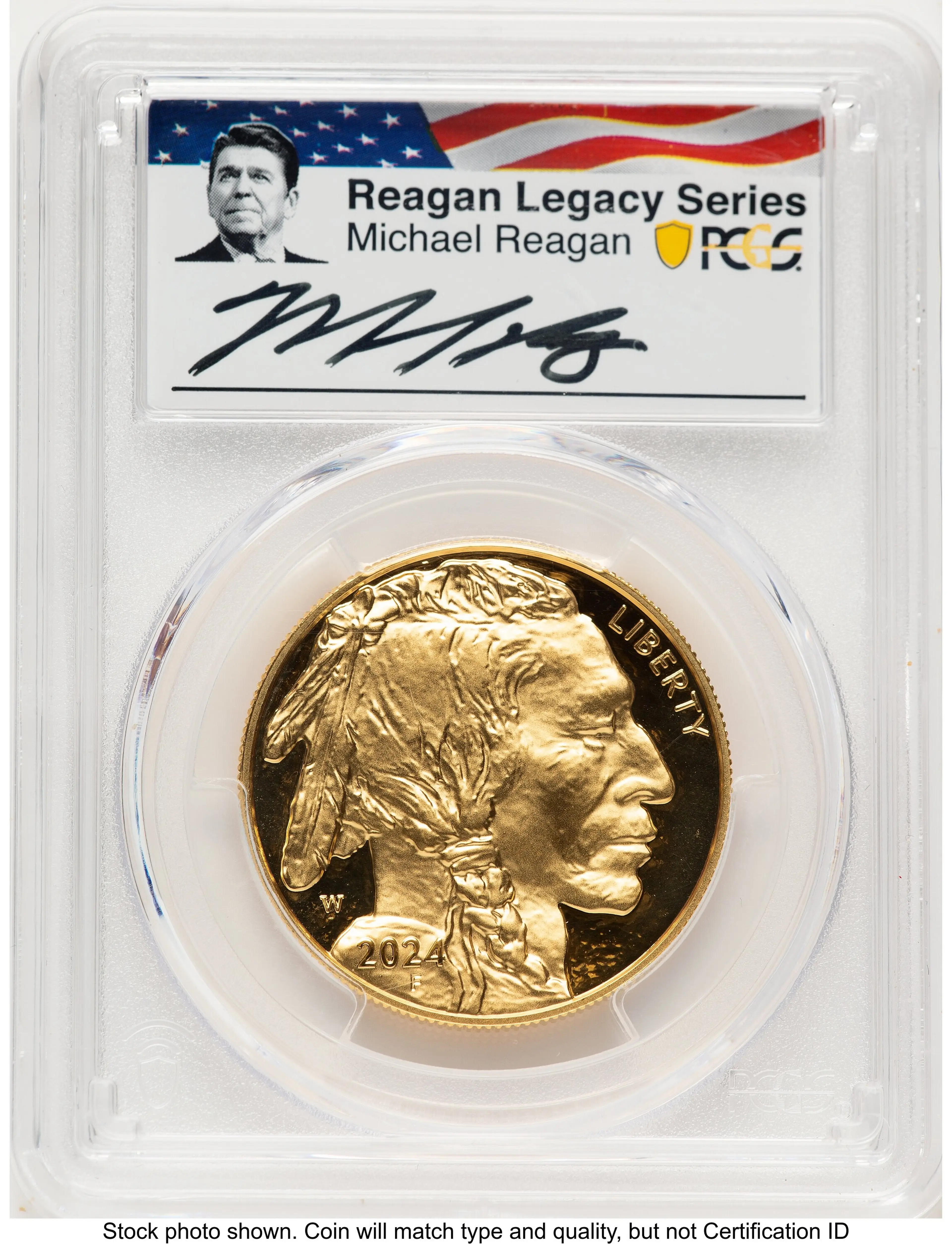 2024-W Proof Gold Buffalo 1 oz AR Reagan Legacy Series Michael Reagan Picture