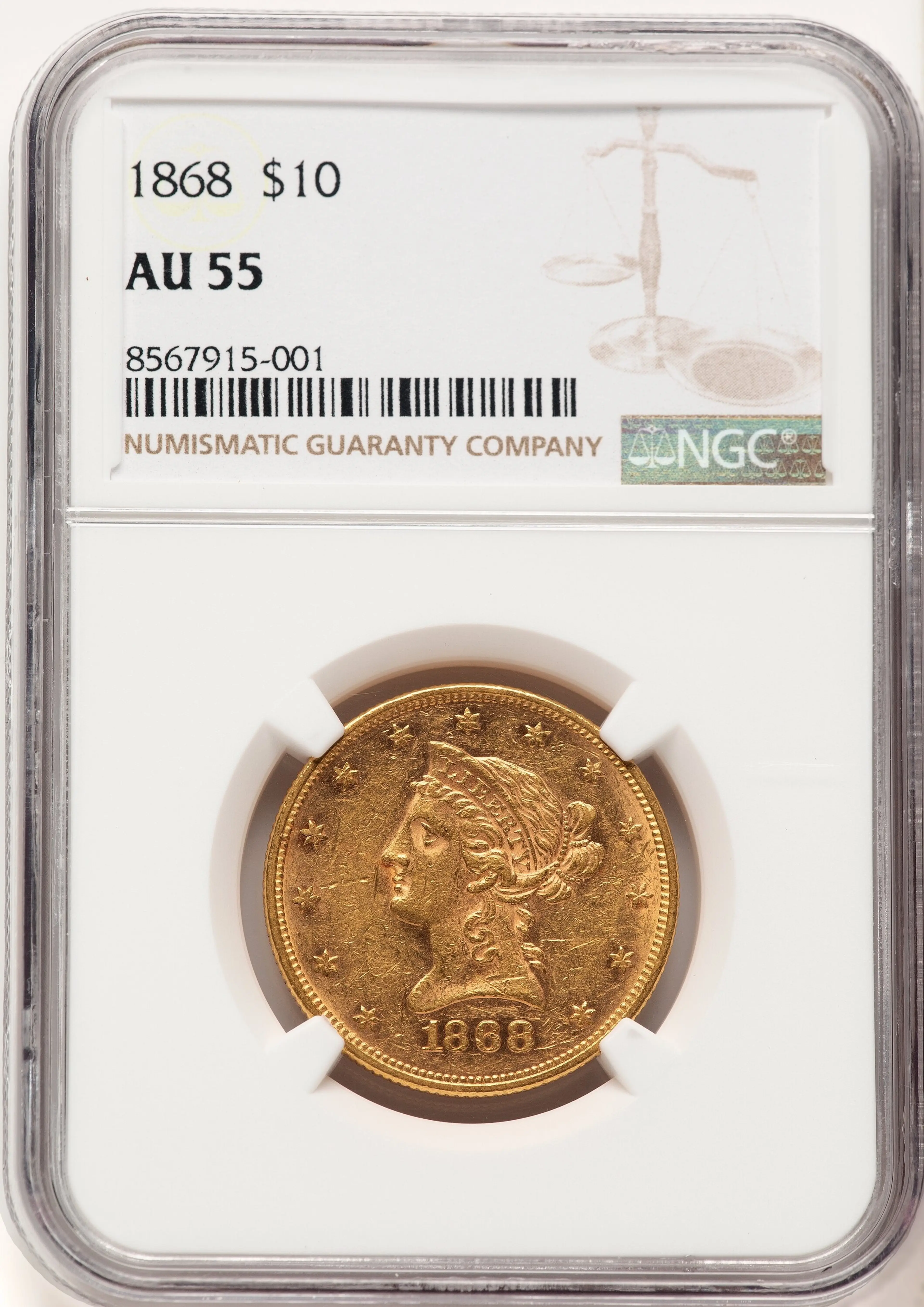1868 $10
