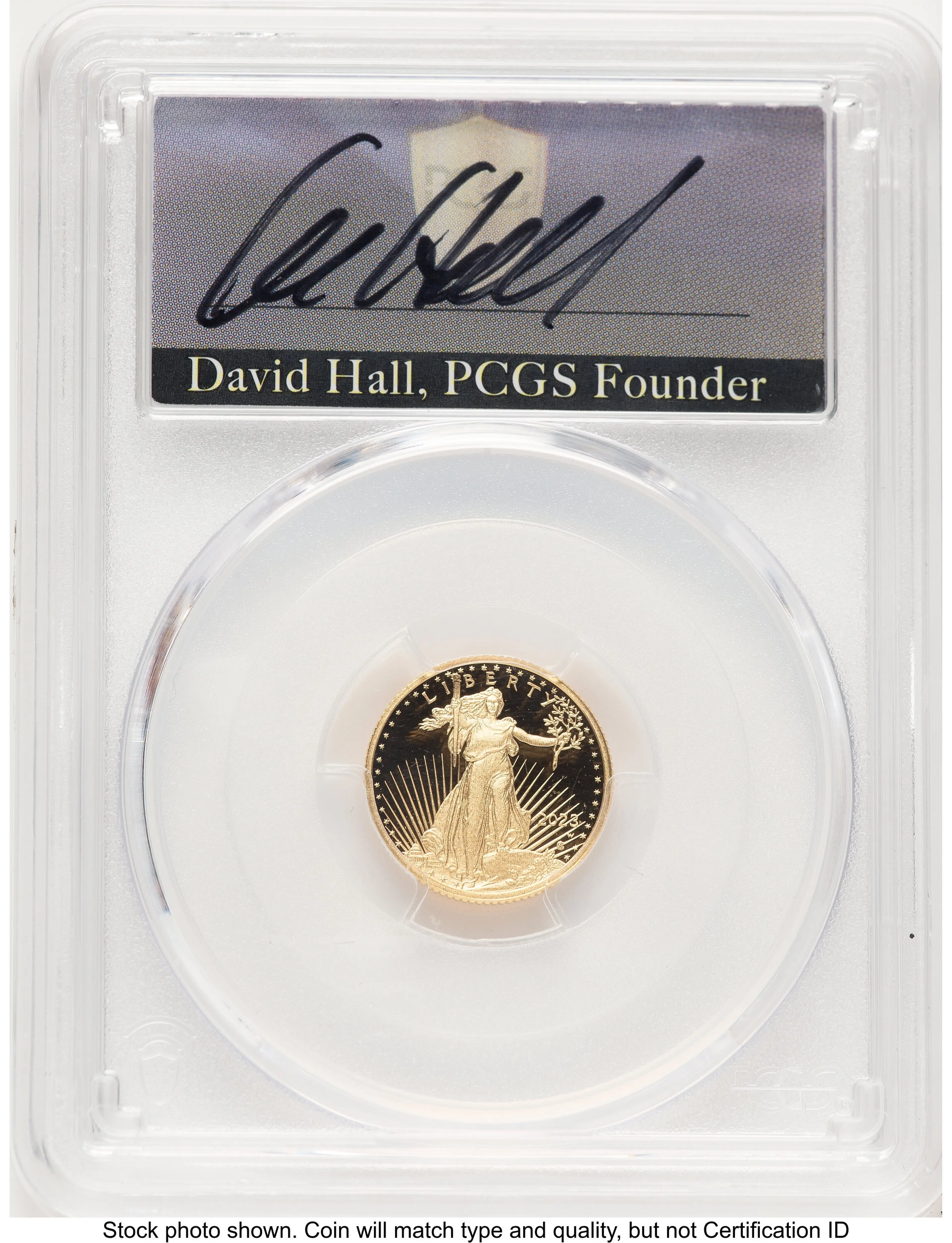 2023-W Proof Gold Eagle 1/10 oz AR David Hall