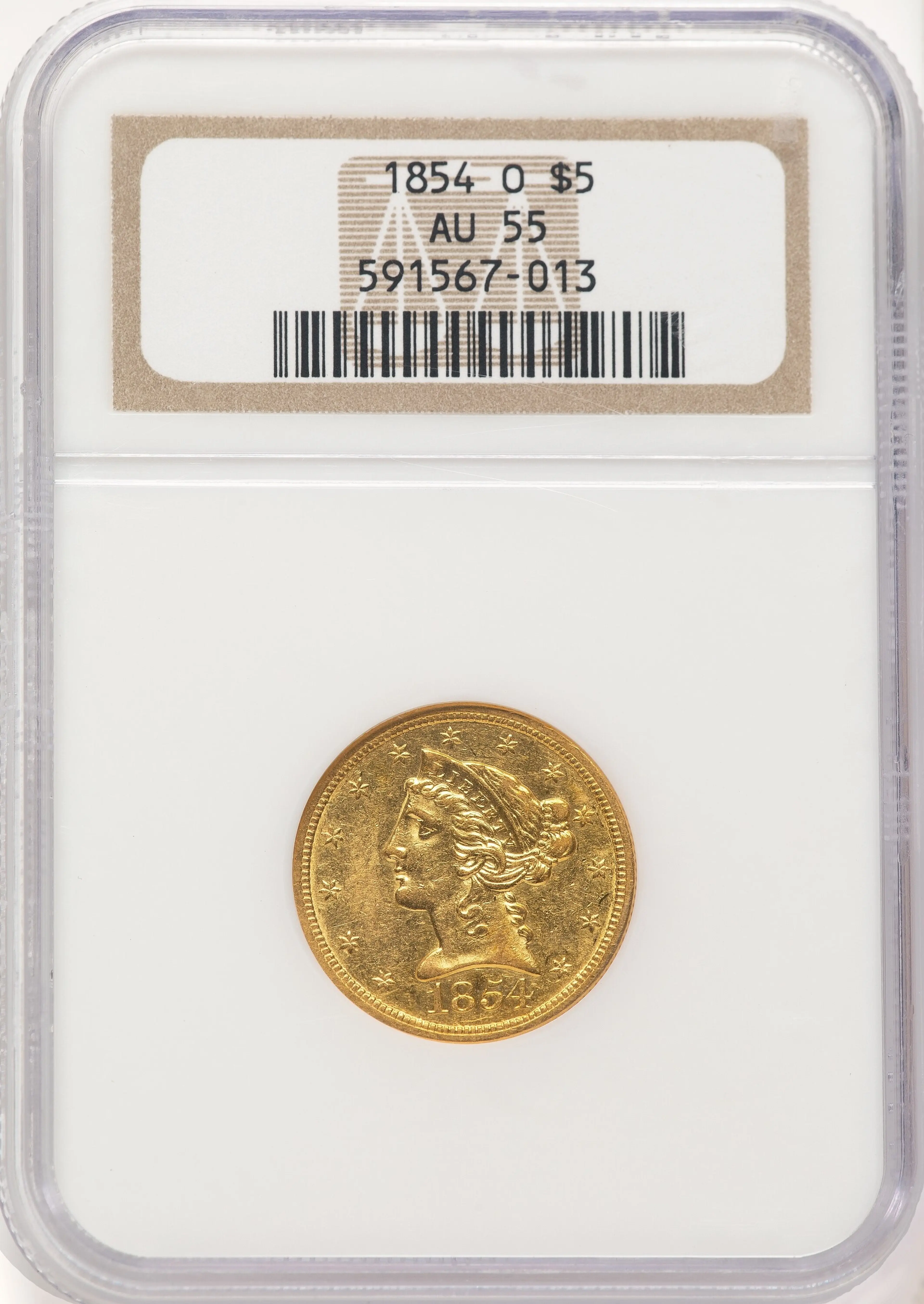1854-O $5