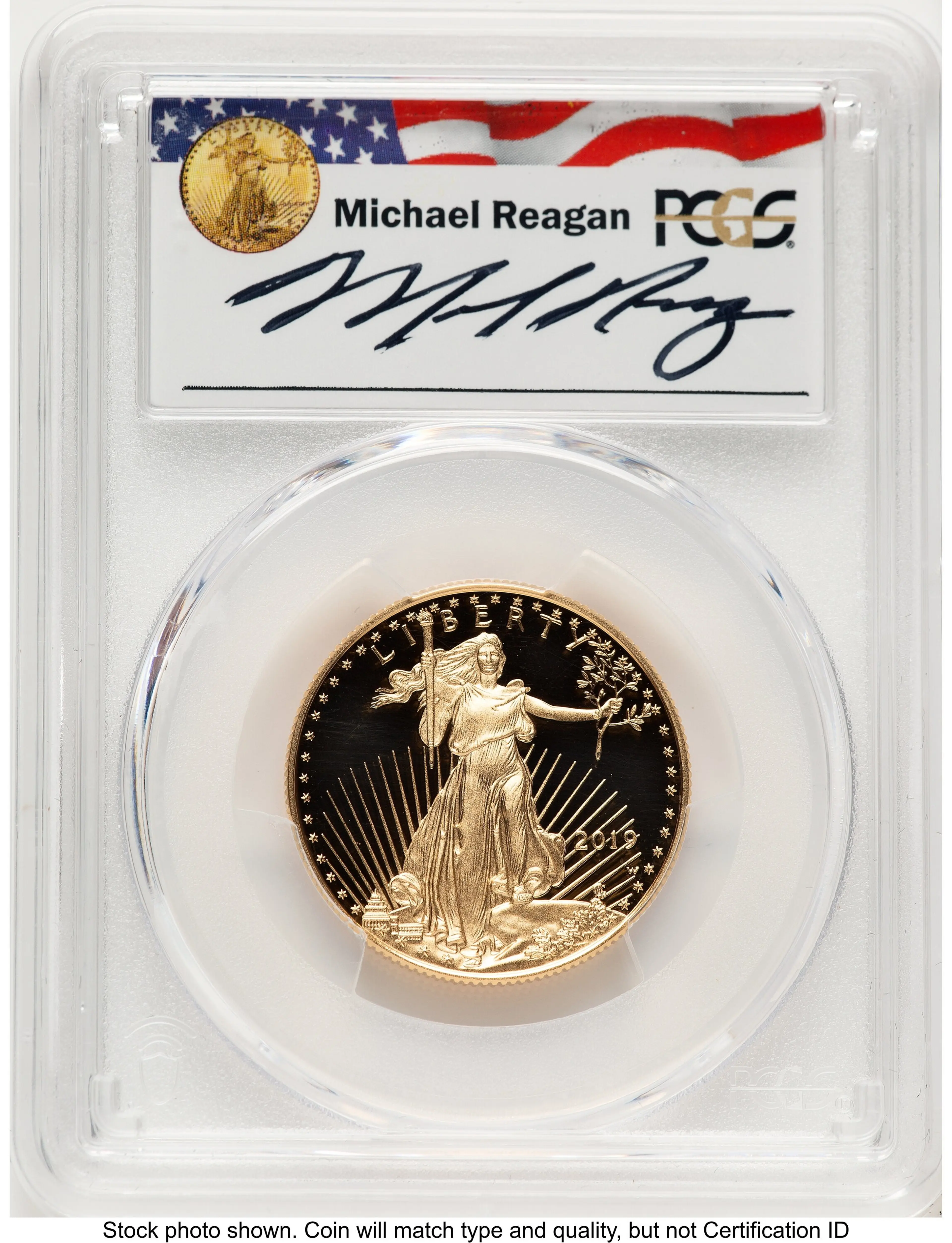 2019-W Proof Gold Eagle 1/2 oz Reagan Legacy Series Michael Reagan