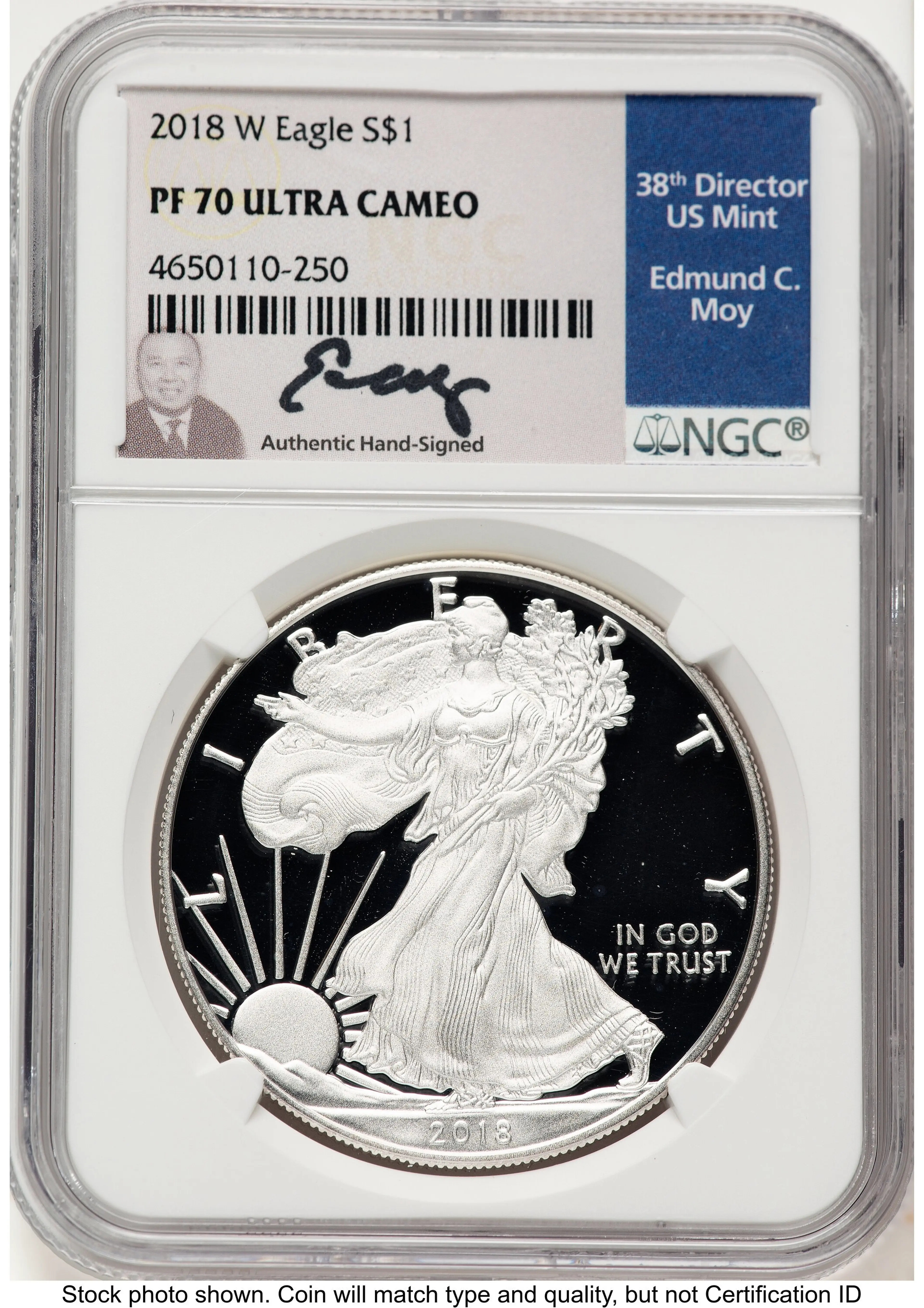 2018-W Proof Silver Eagle 1 oz Ed Moy
