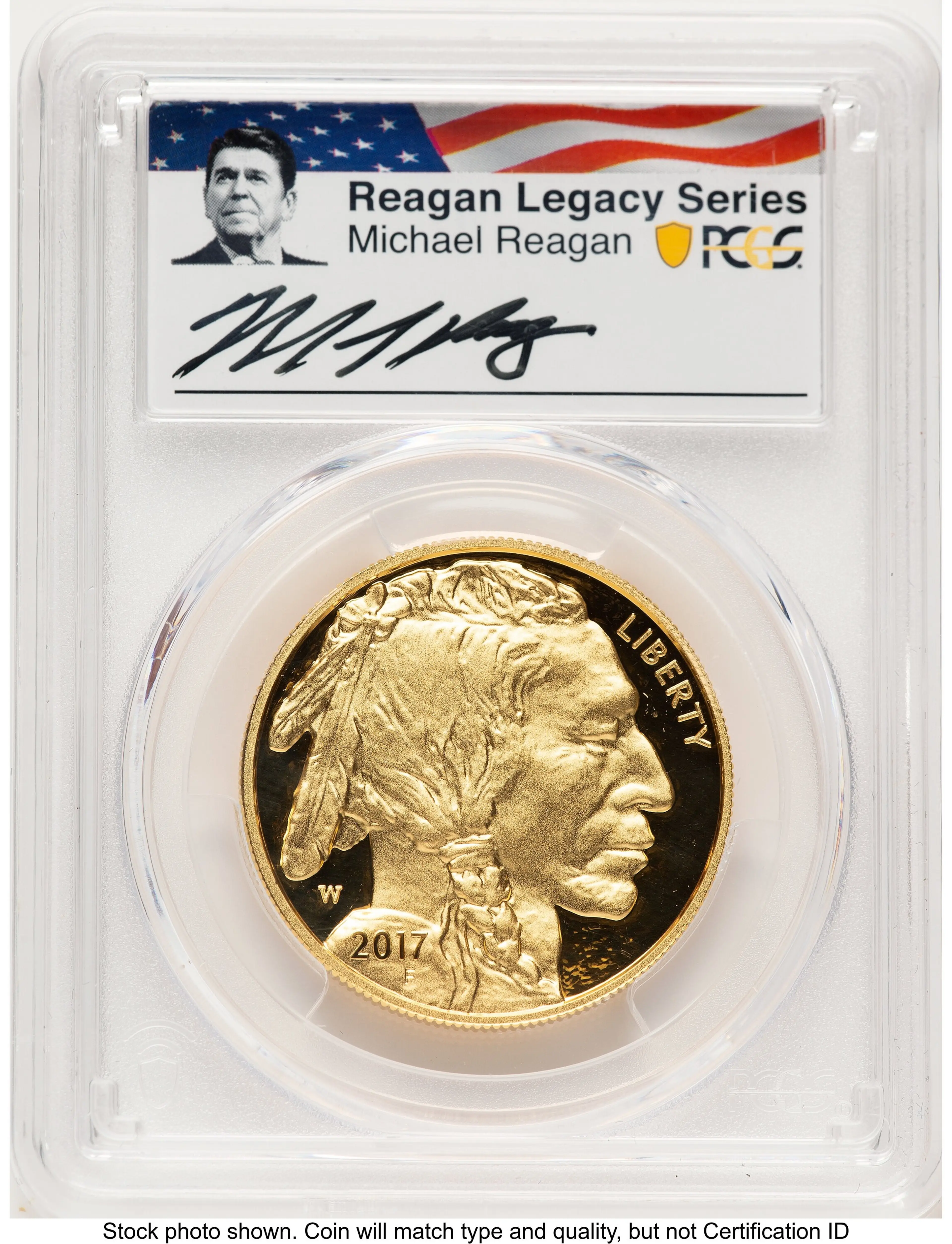 2017-W Proof Gold Buffalo 1 oz Reagan Legacy Series Michael Reagan Picture