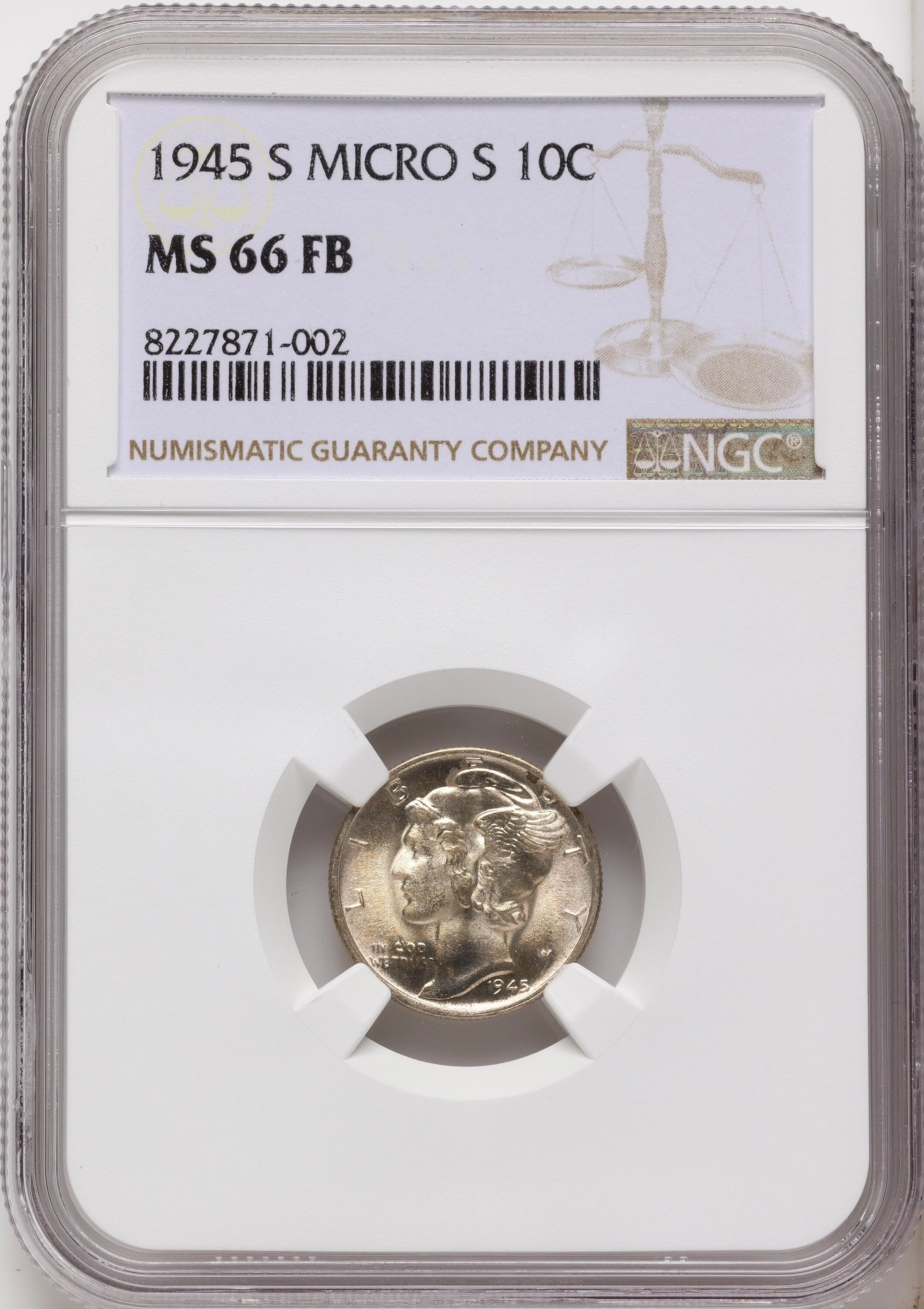 1945-S 10C MICRO S, FB