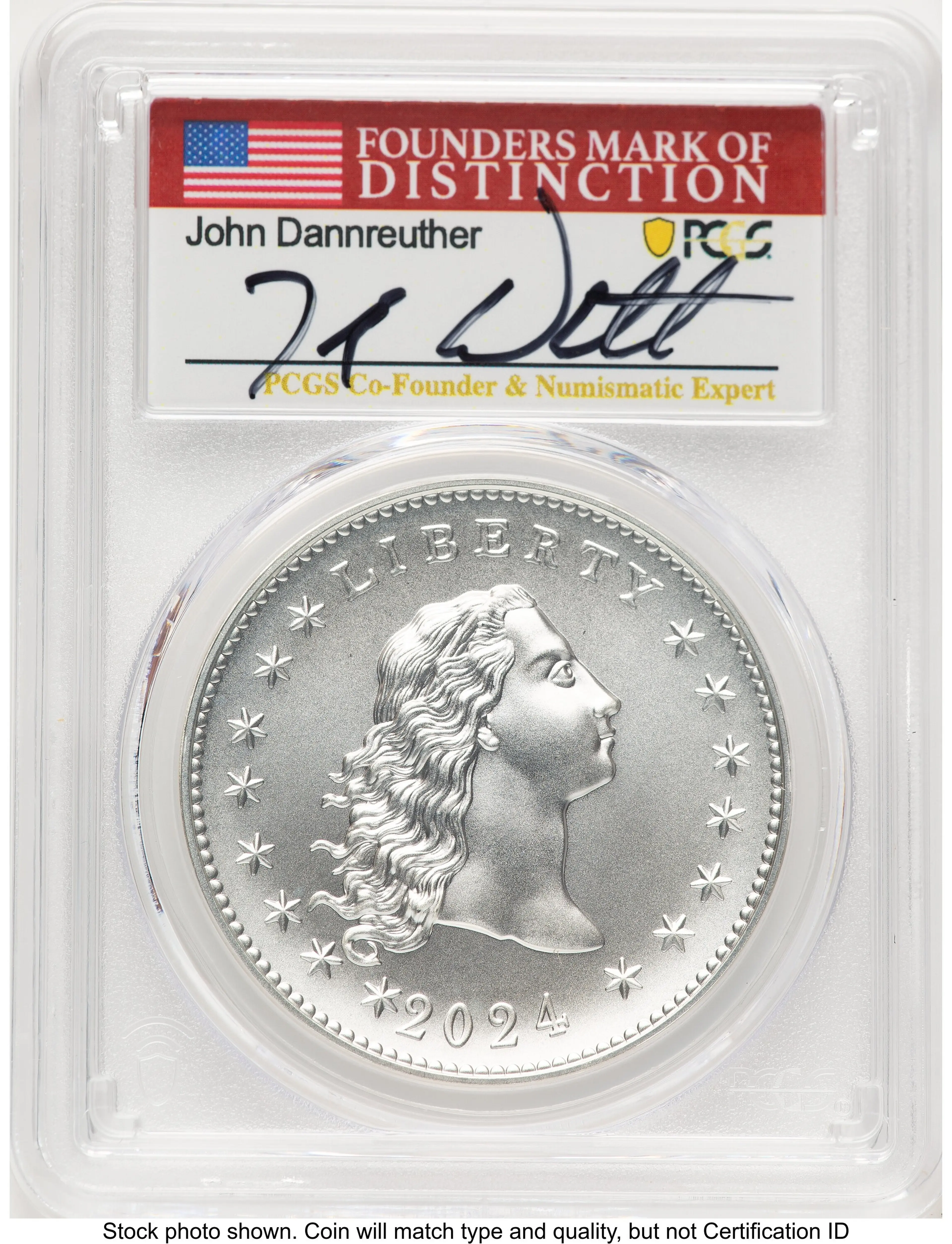 2024-(P) Silver 230th Anniversary Flowing Hair Medal AR John Dannreuther