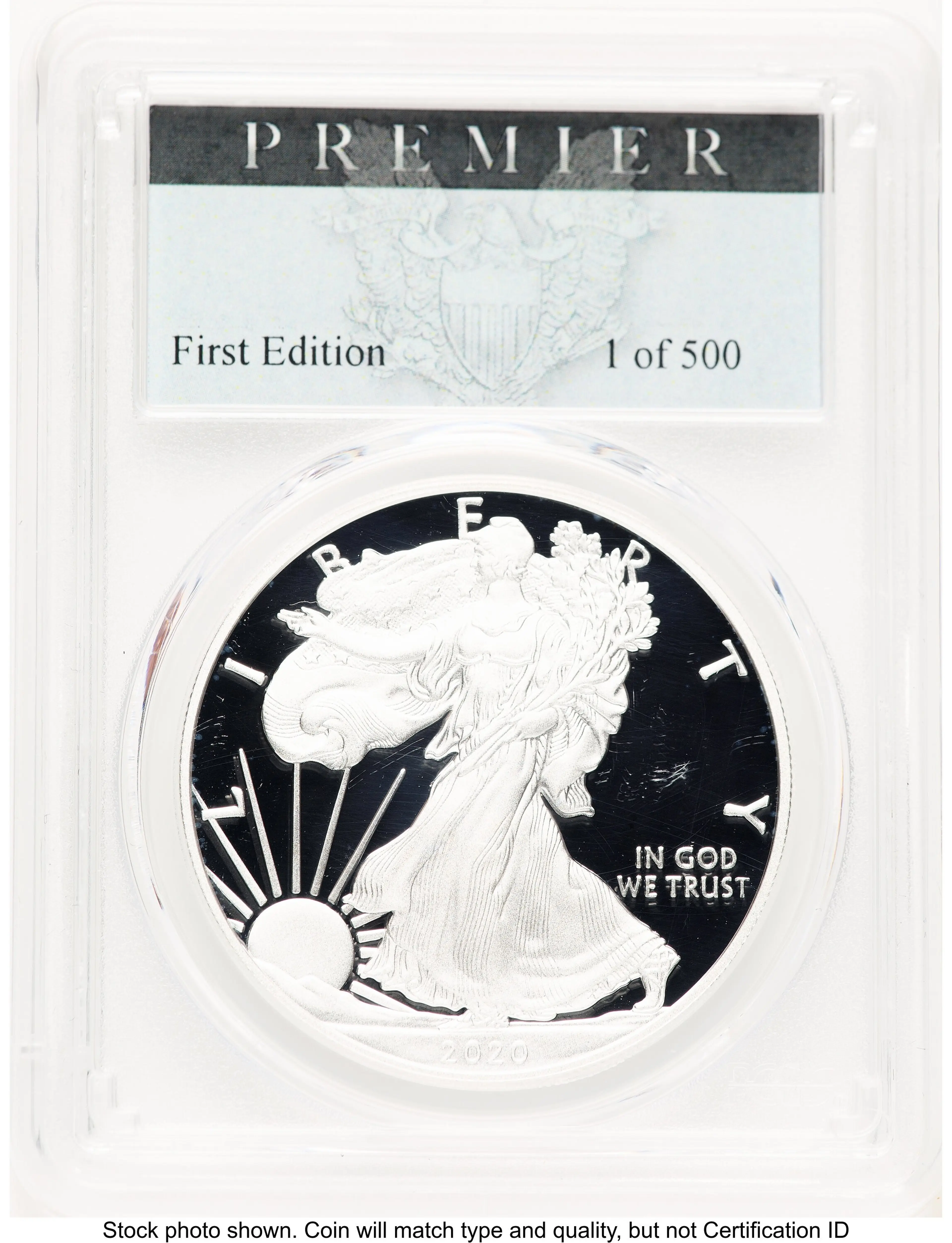 2020-W Proof Silver Eagle 1 oz Premier Label