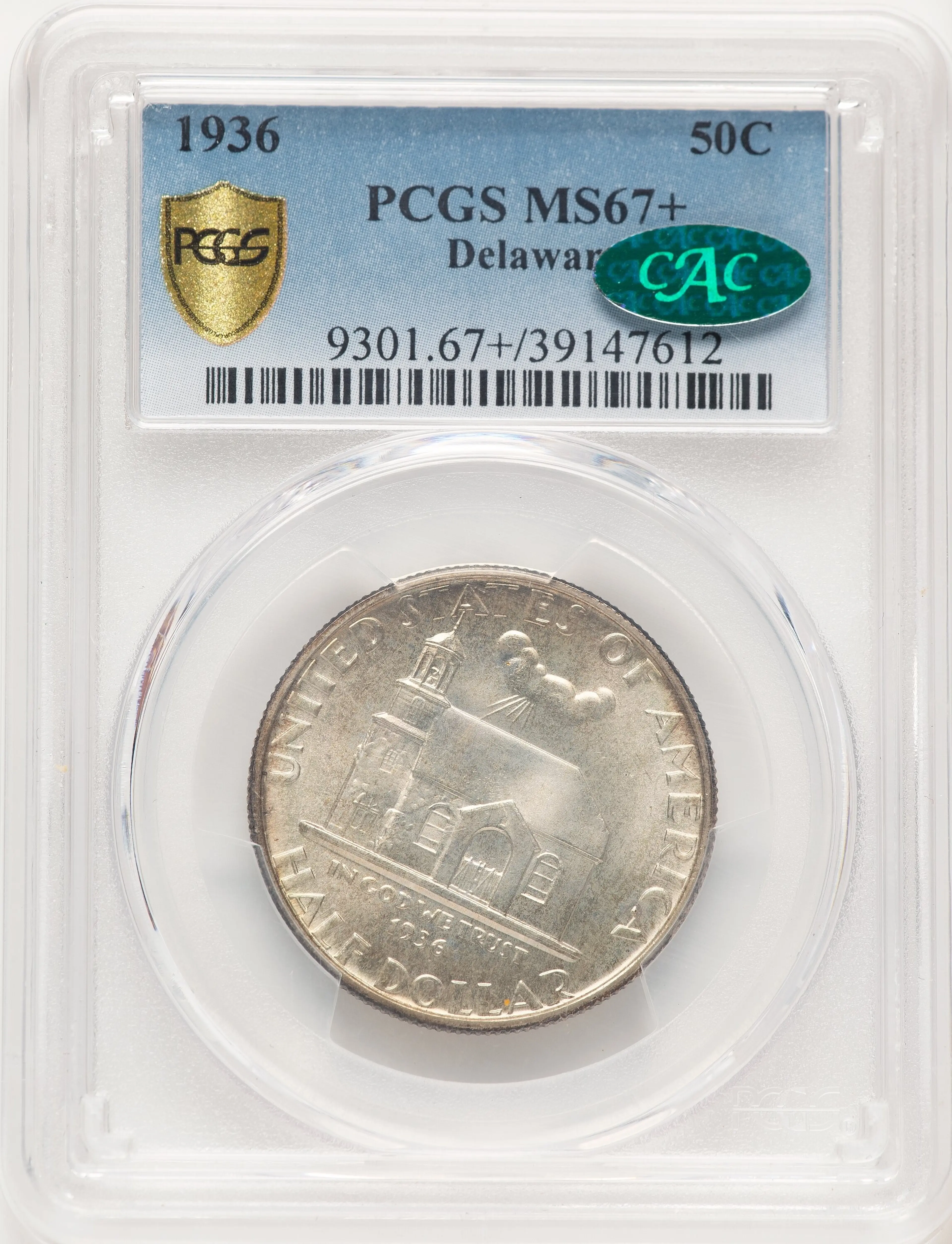 1936 50C Delaware, MSPCGS Plus
