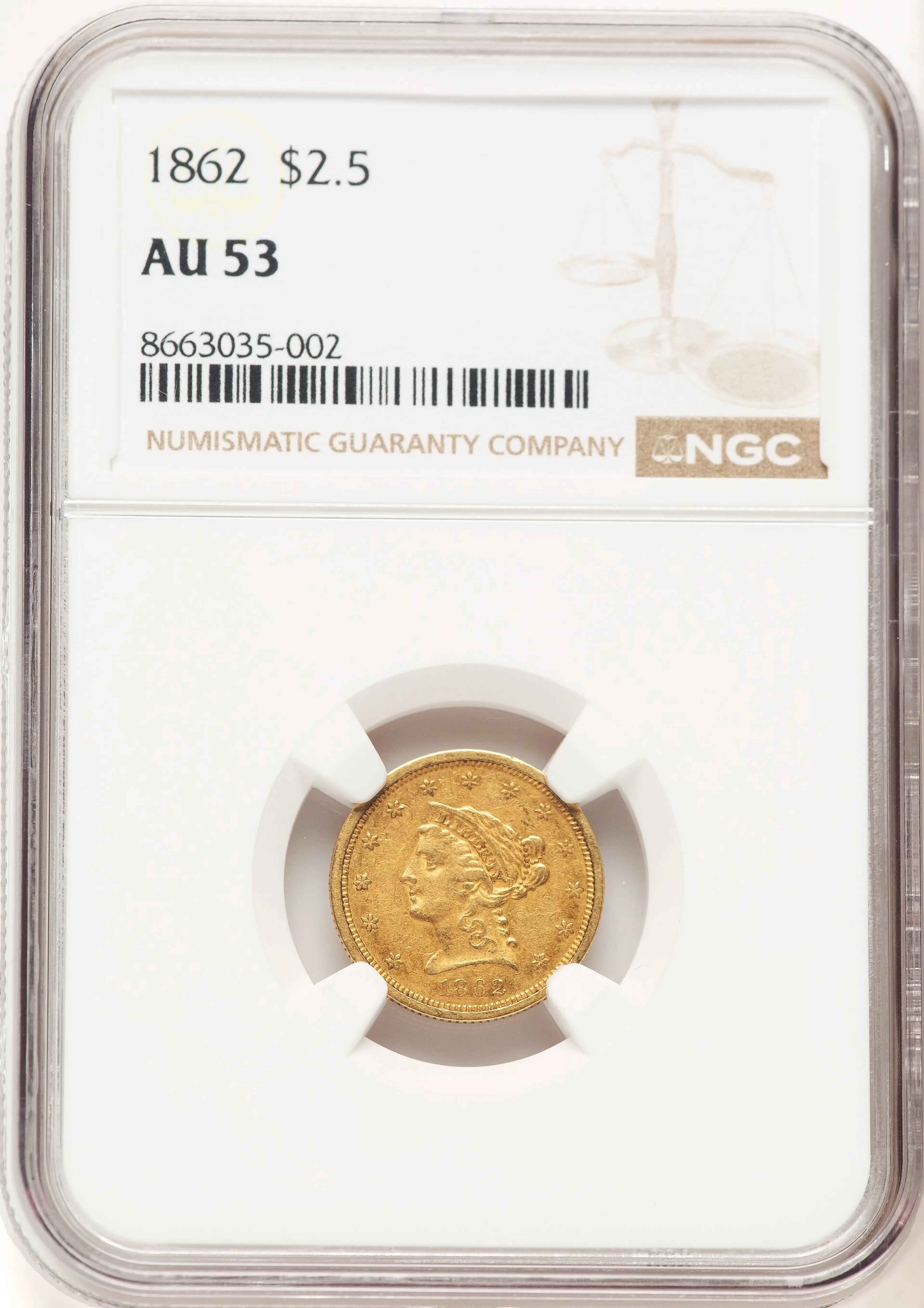 1862 $2 1/2