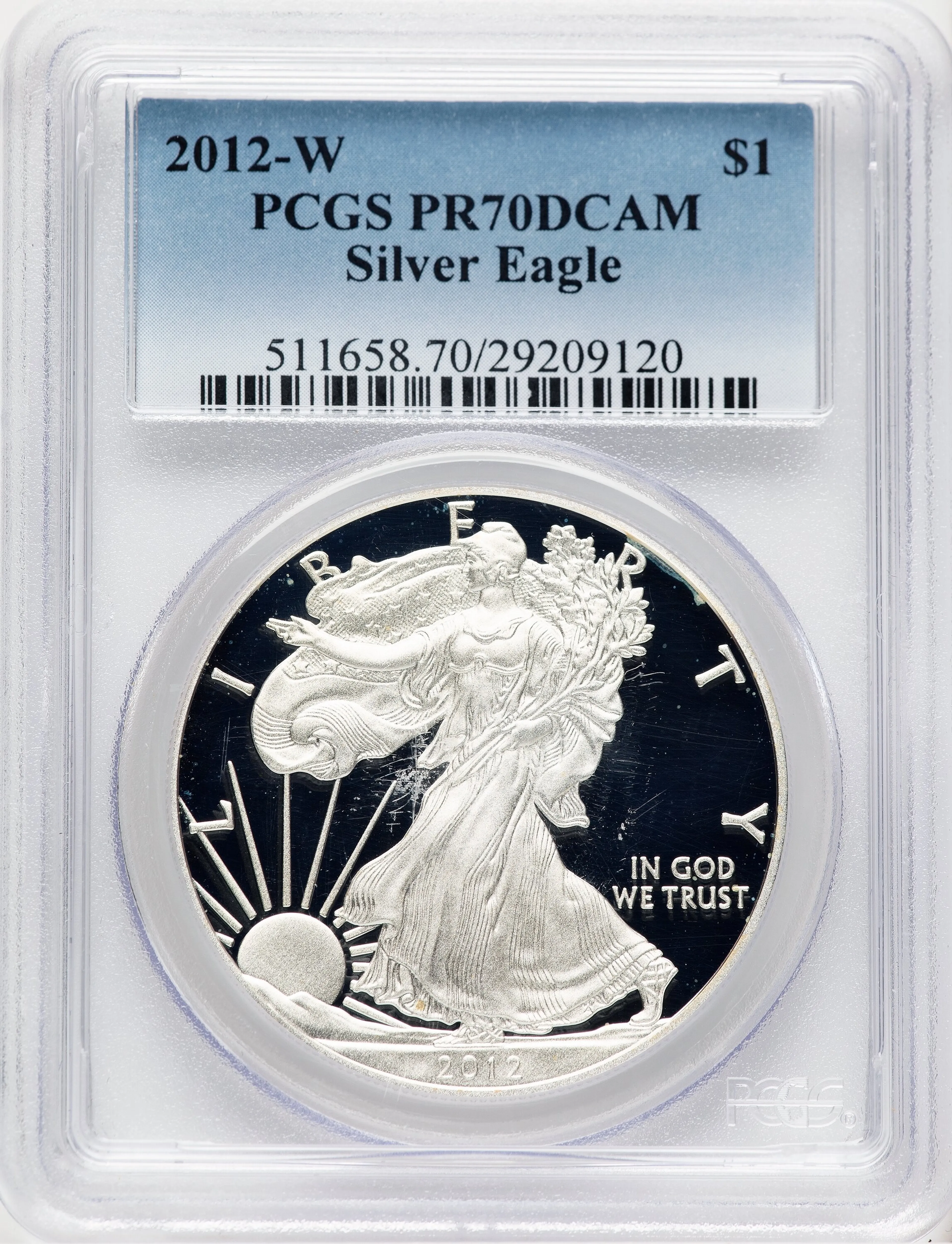 2012-W Proof Silver Eagle 1 oz - Image 1