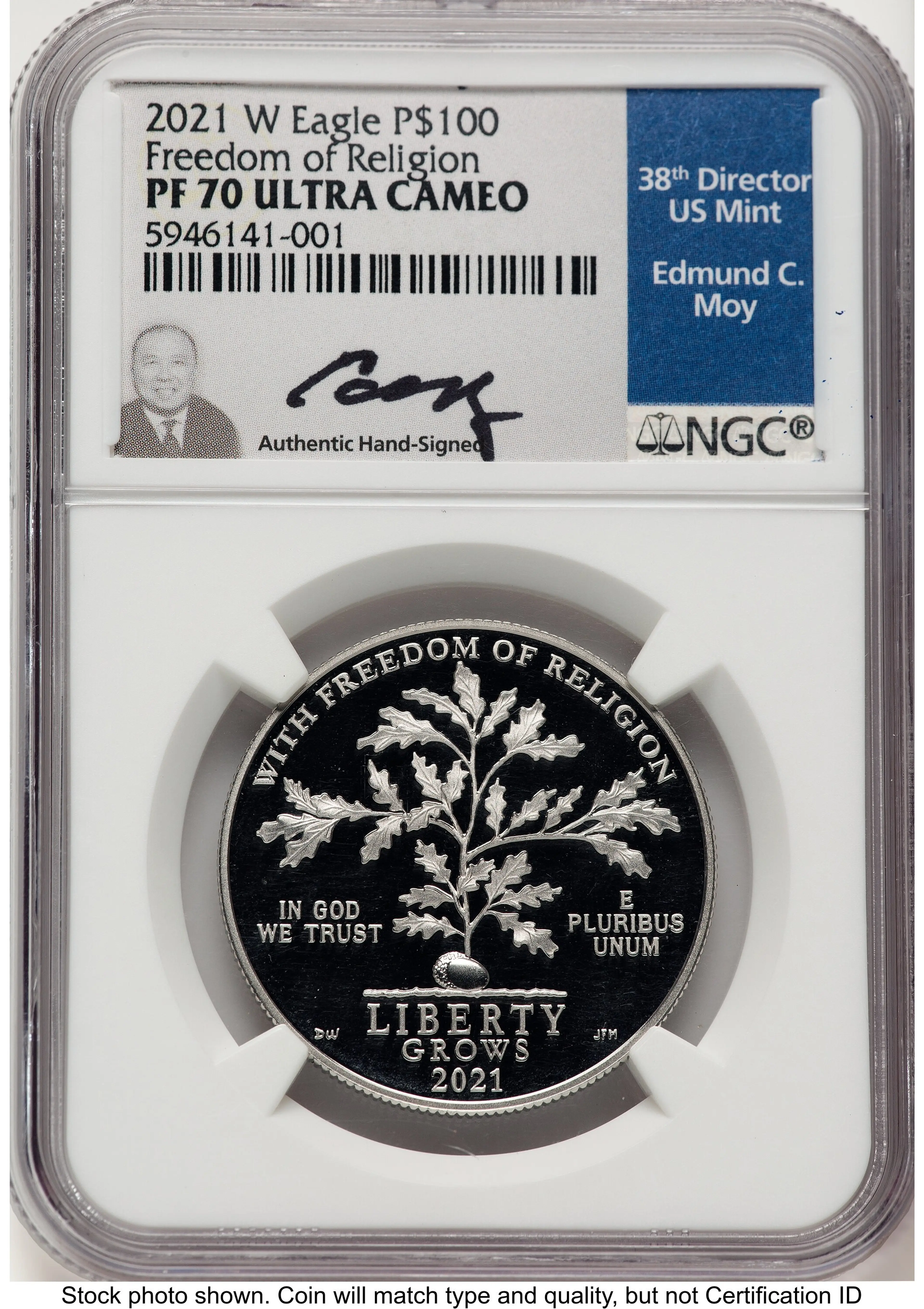 2021-W Proof Platinum Eagle 1 oz Ed Moy