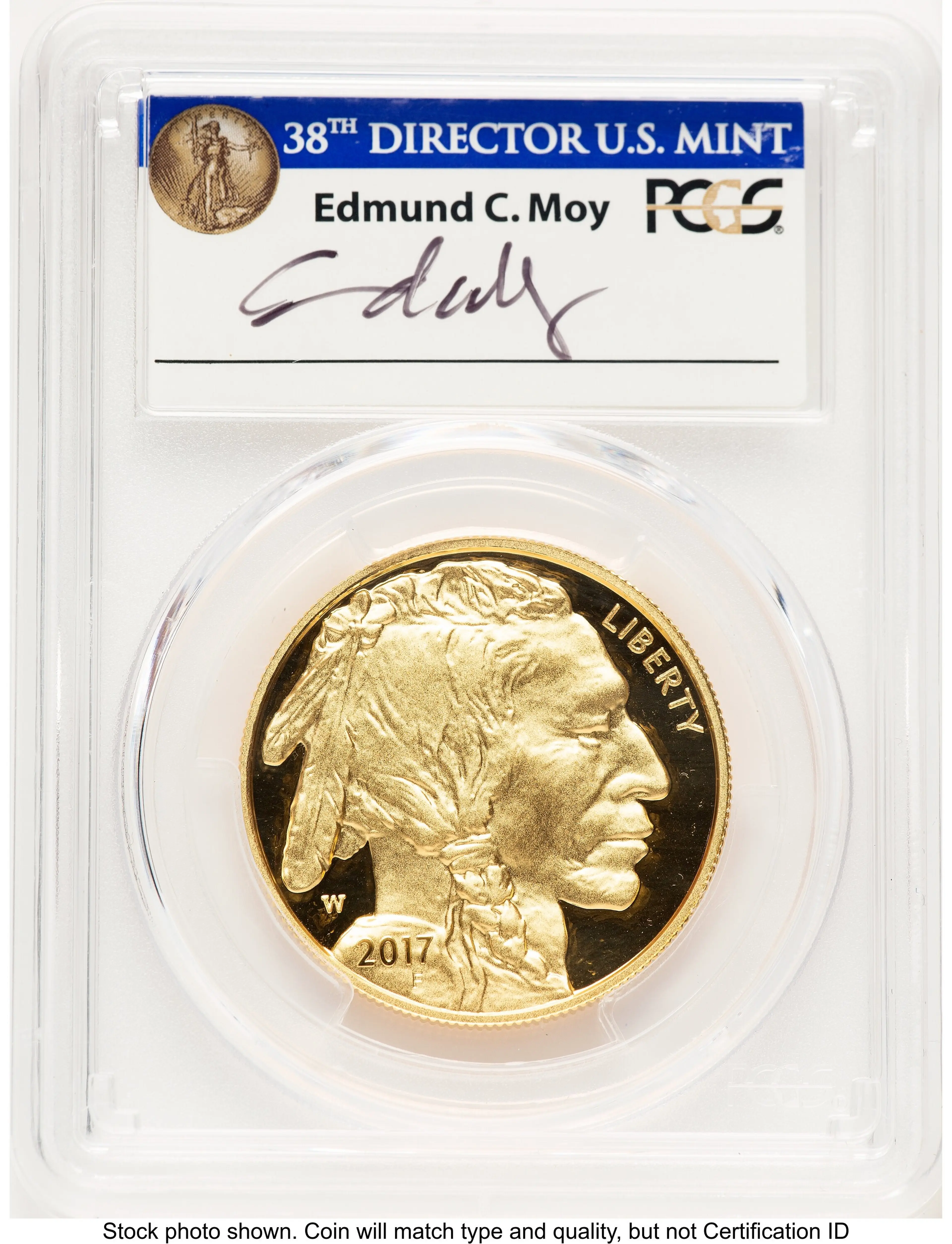 2017-W Proof Gold Buffalo 1 oz FDI Ed Moy Washington DC