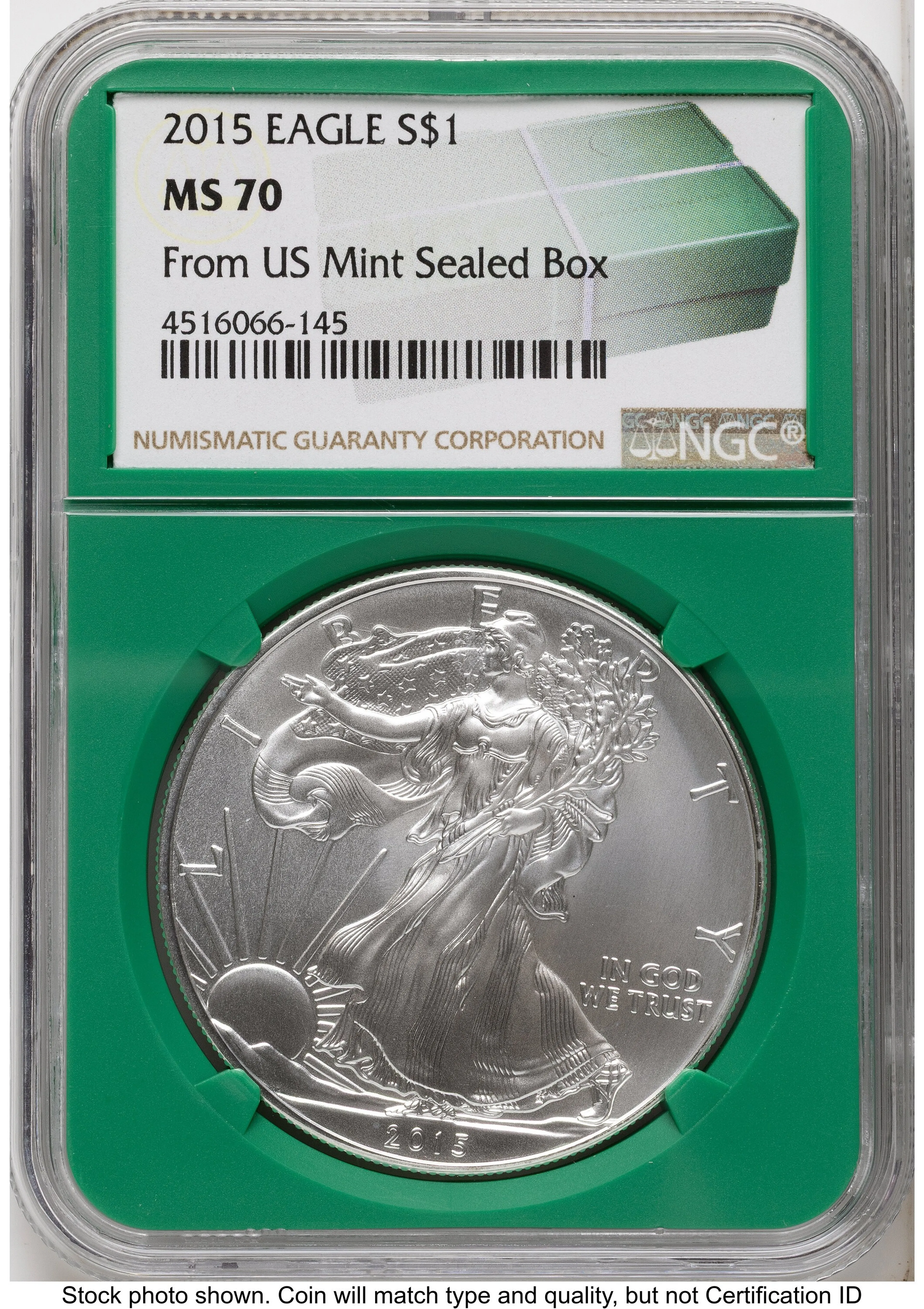 2015 Silver Eagle Monster Box From US Mint Sealed Box Green Core Label - Image 1