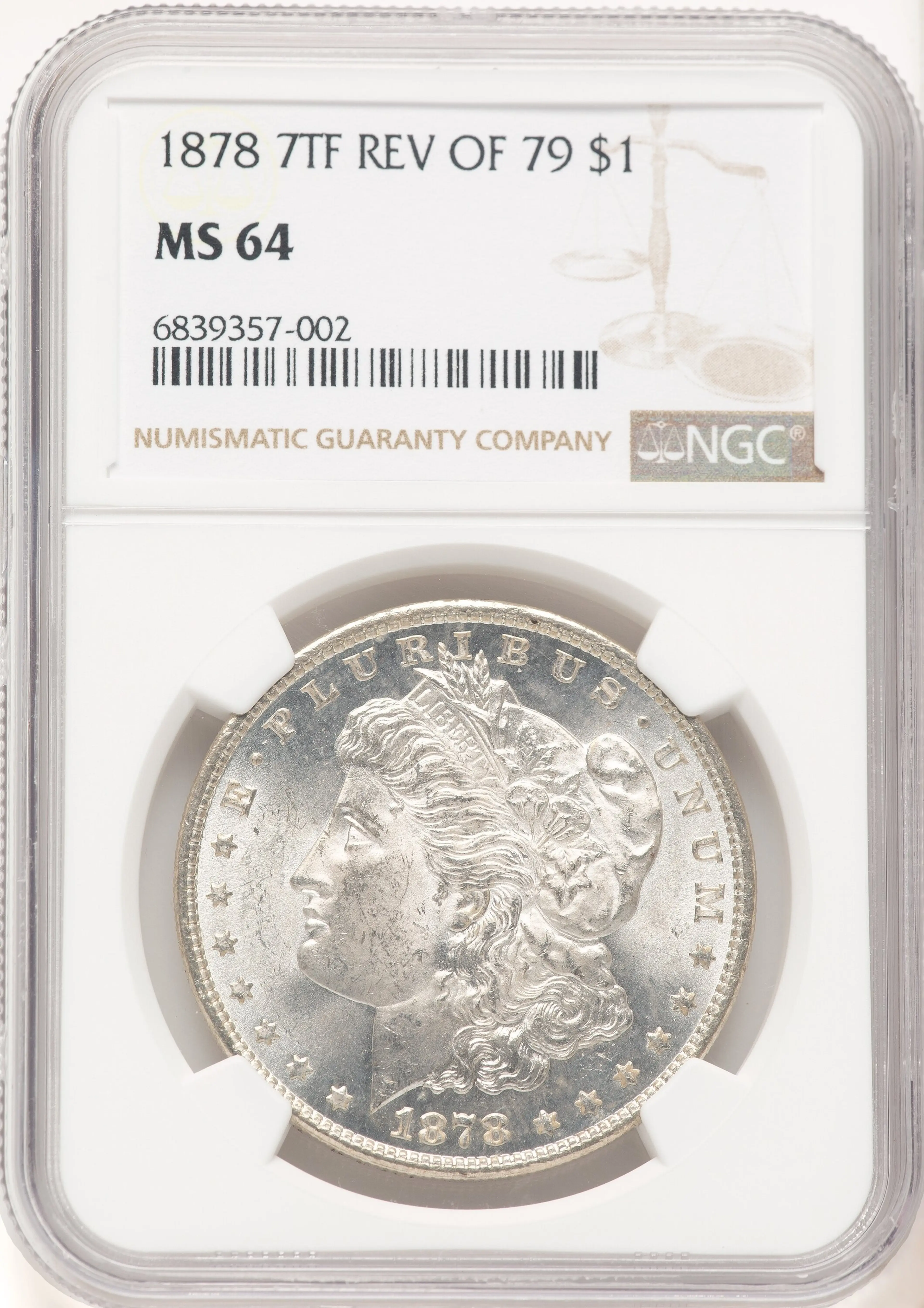 1878 7TF S$1 Reverse of 1879