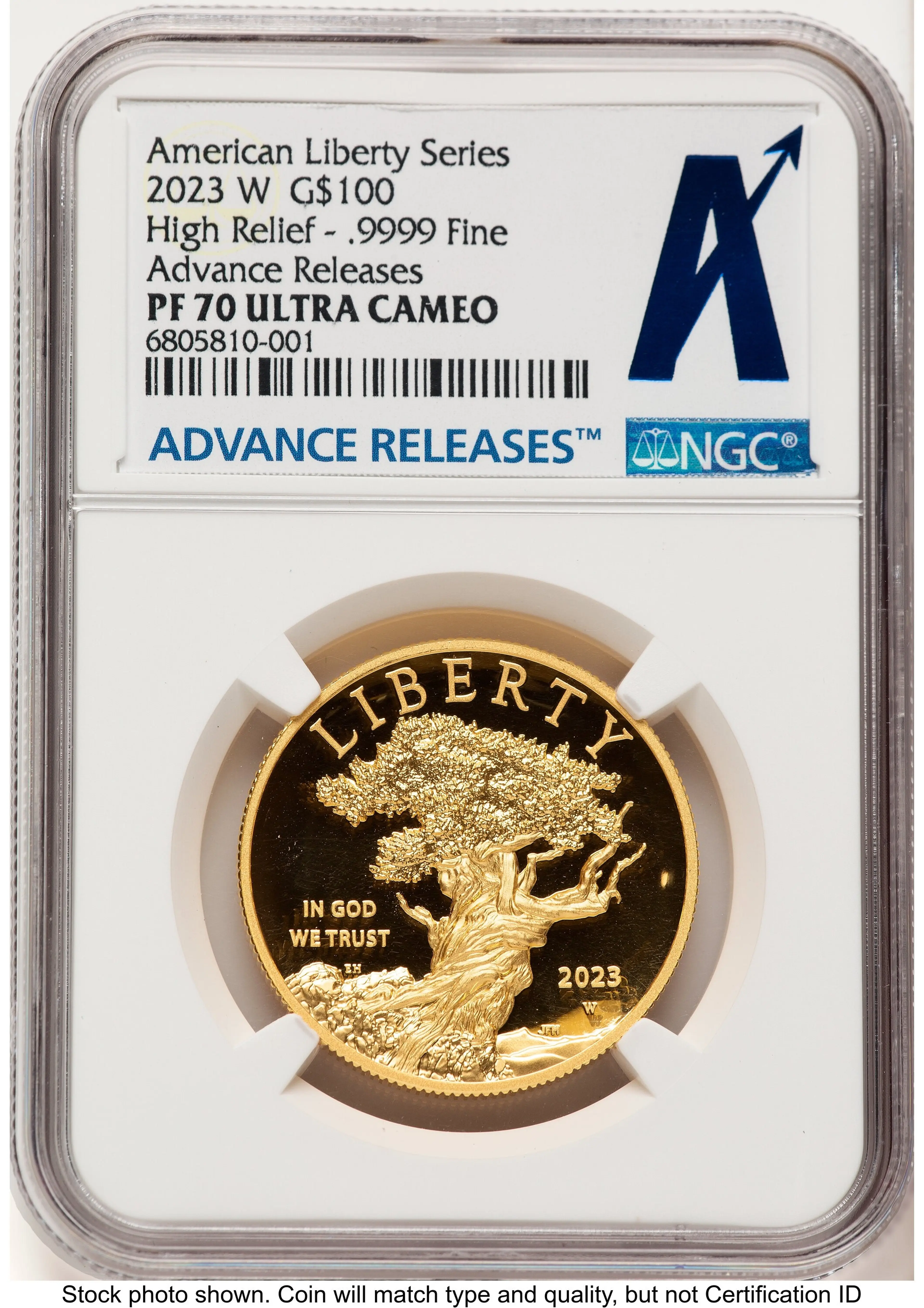 2023-W G$100 American Liberty High Relief, DC AR Standard