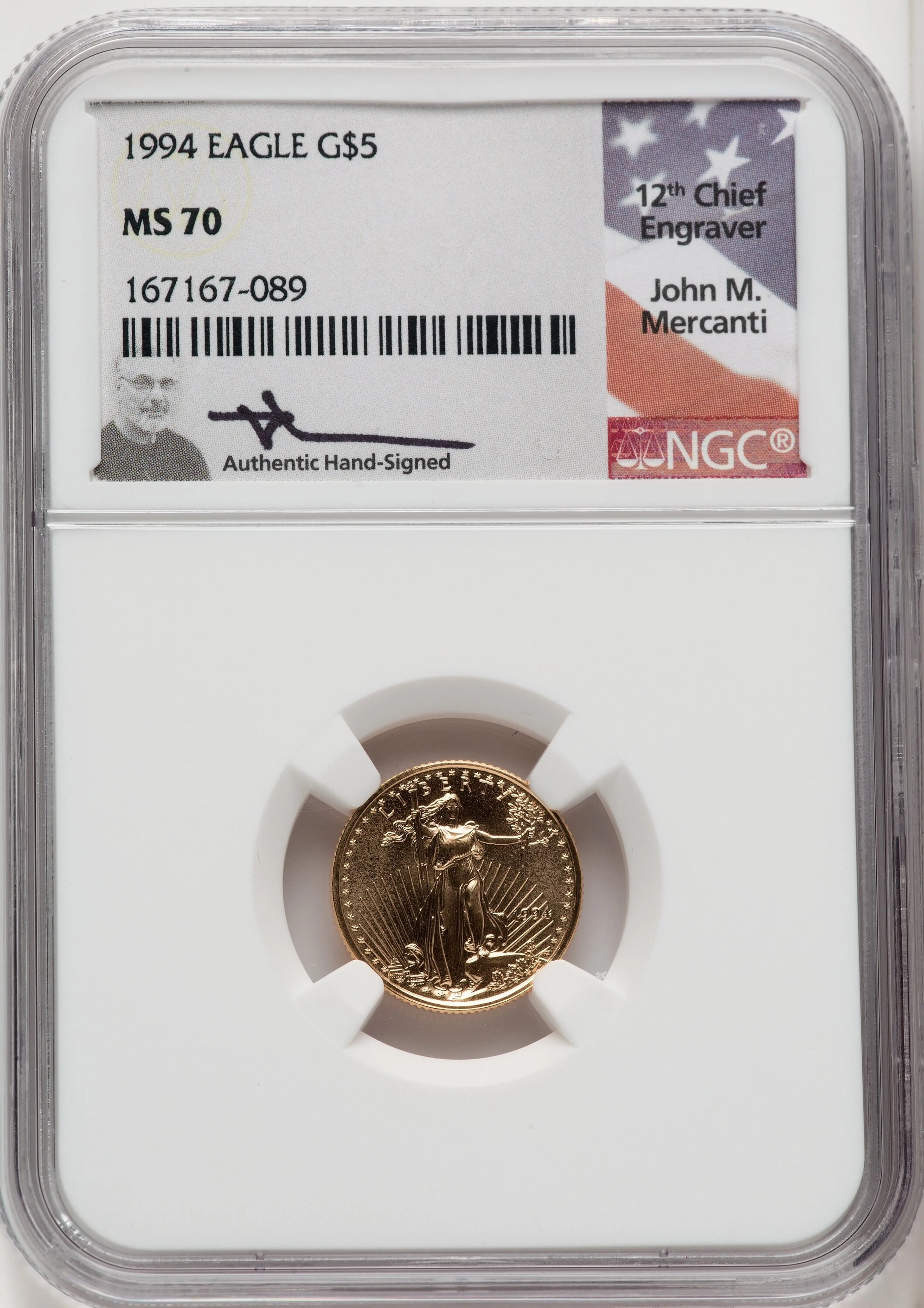 1994 $5 Tenth-Ounce Gold Eagle, MS