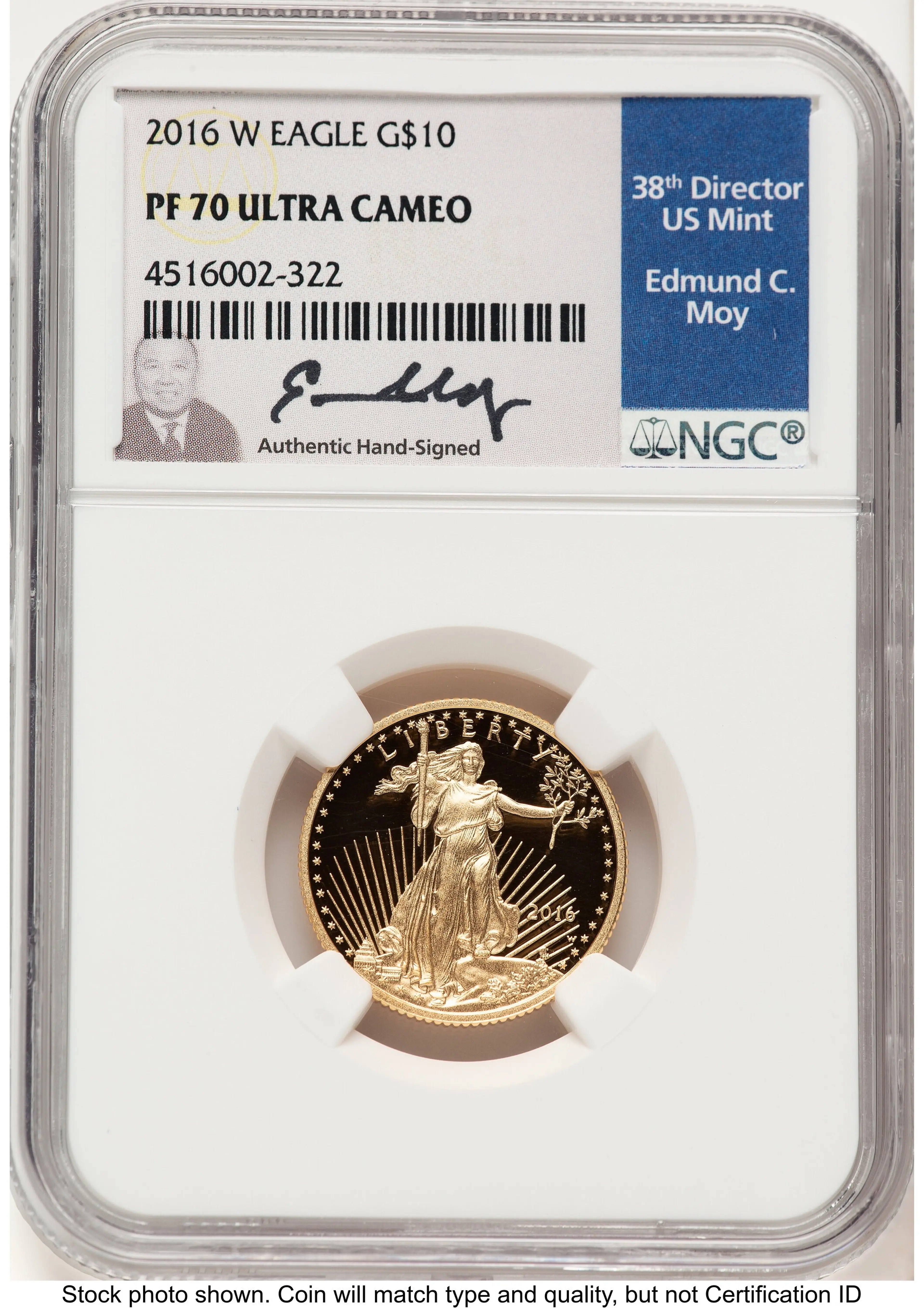 2016-W Proof Gold Eagle 1/4 oz Ed Moy