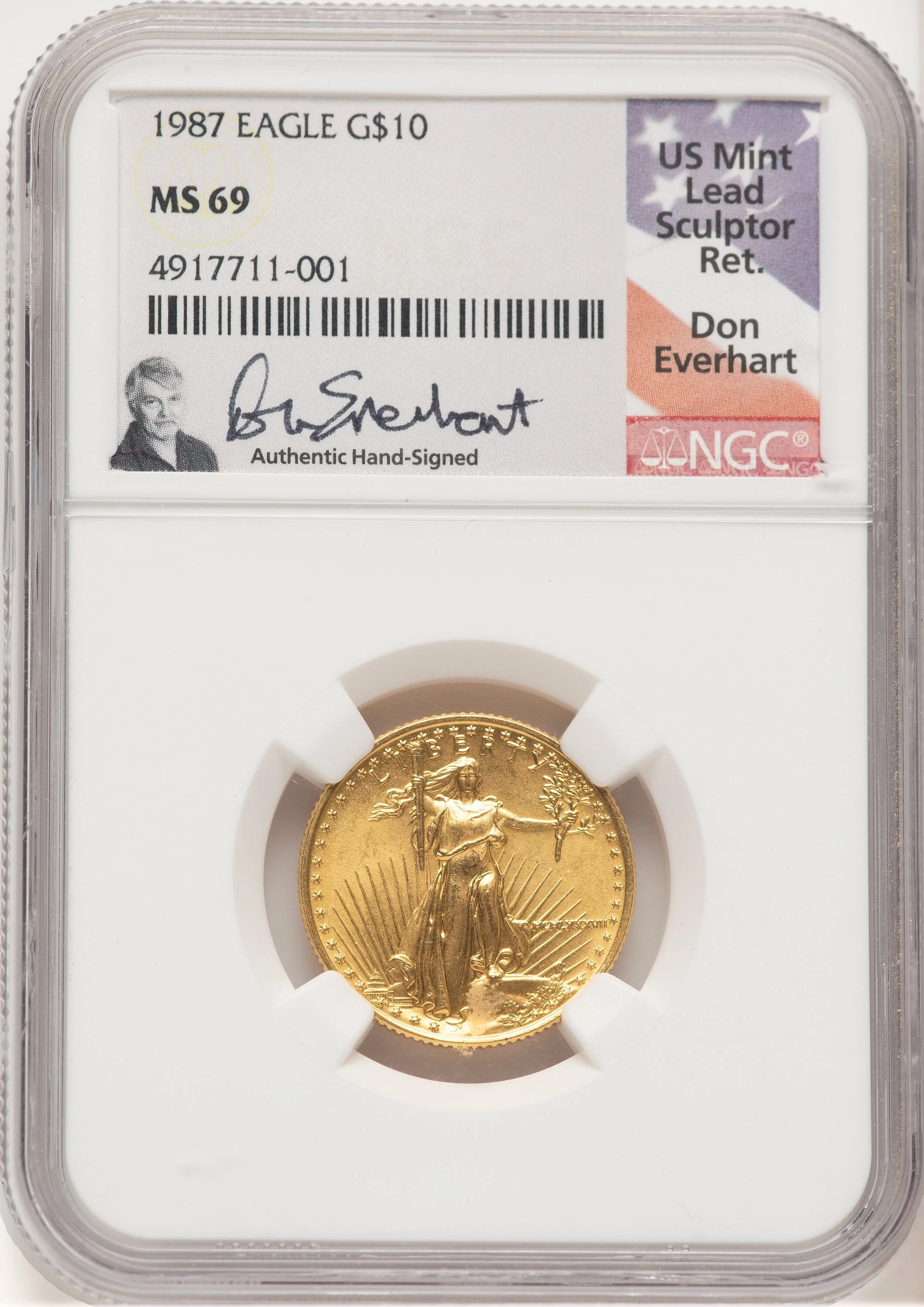 1987 Gold Eagle 1/4 oz Don Everhart