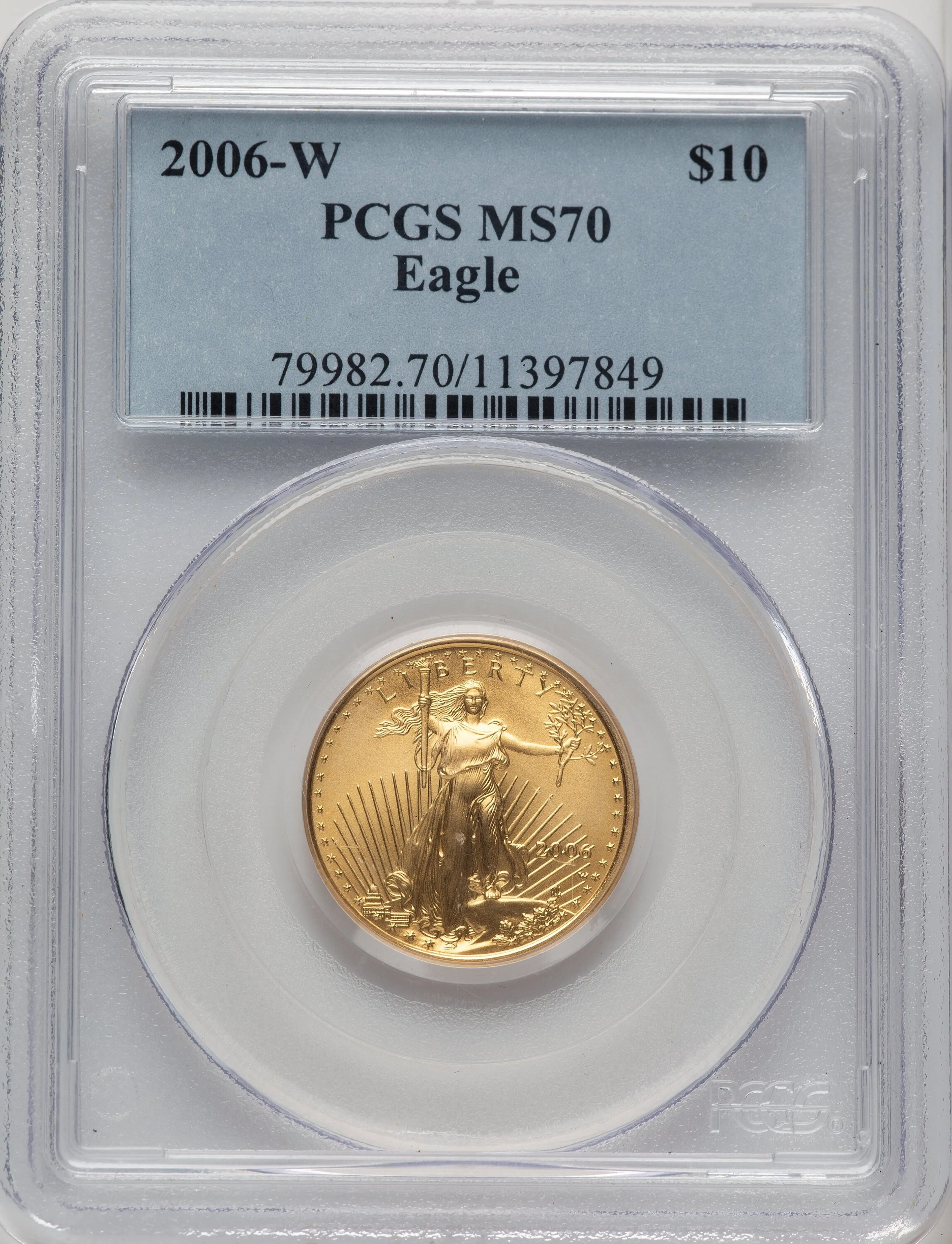 2006-W Burnished Gold Eagle 1/4 oz Blue Label