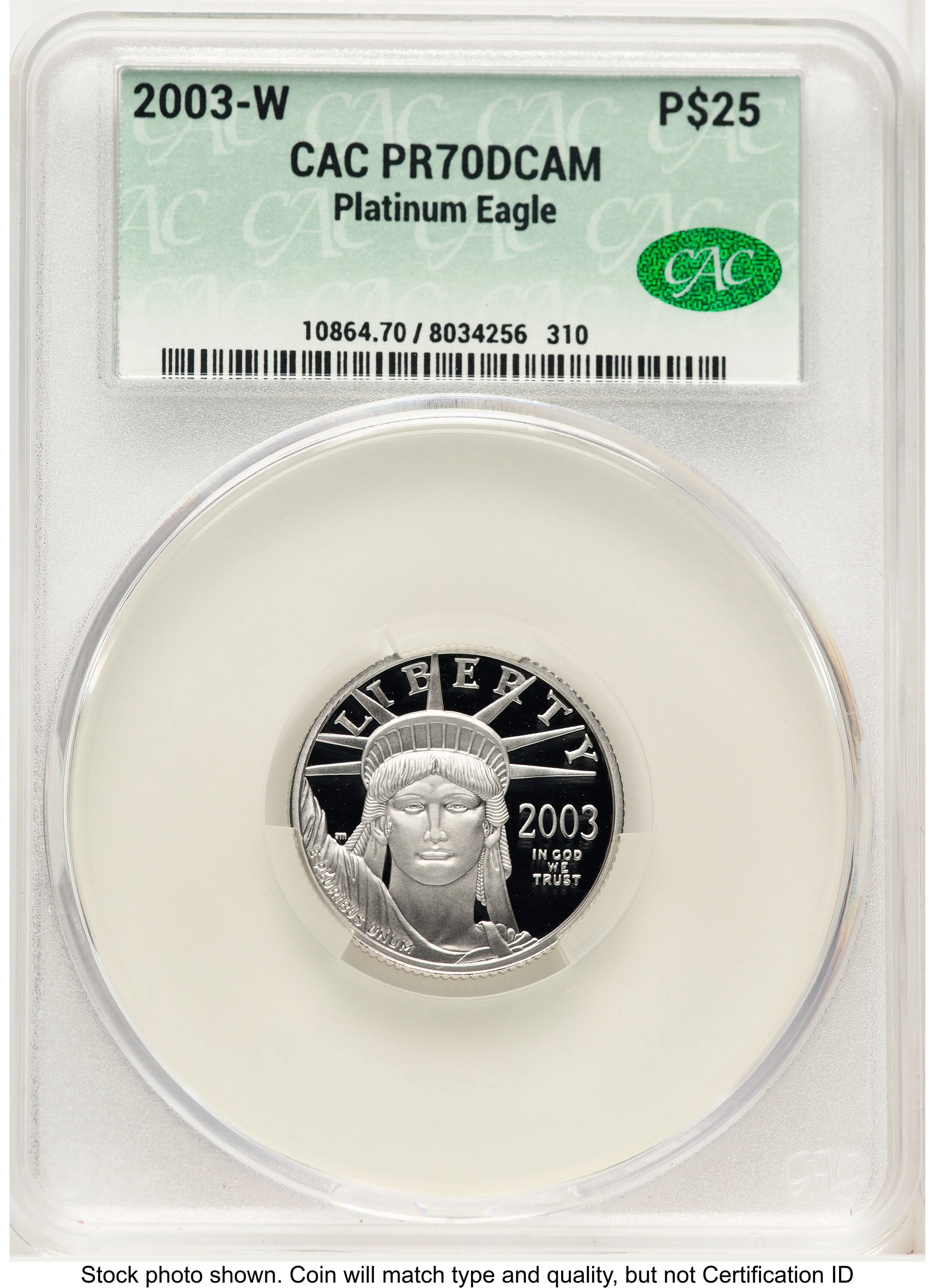 2003-W Proof Platinum Eagle 1/4 oz Non Designation