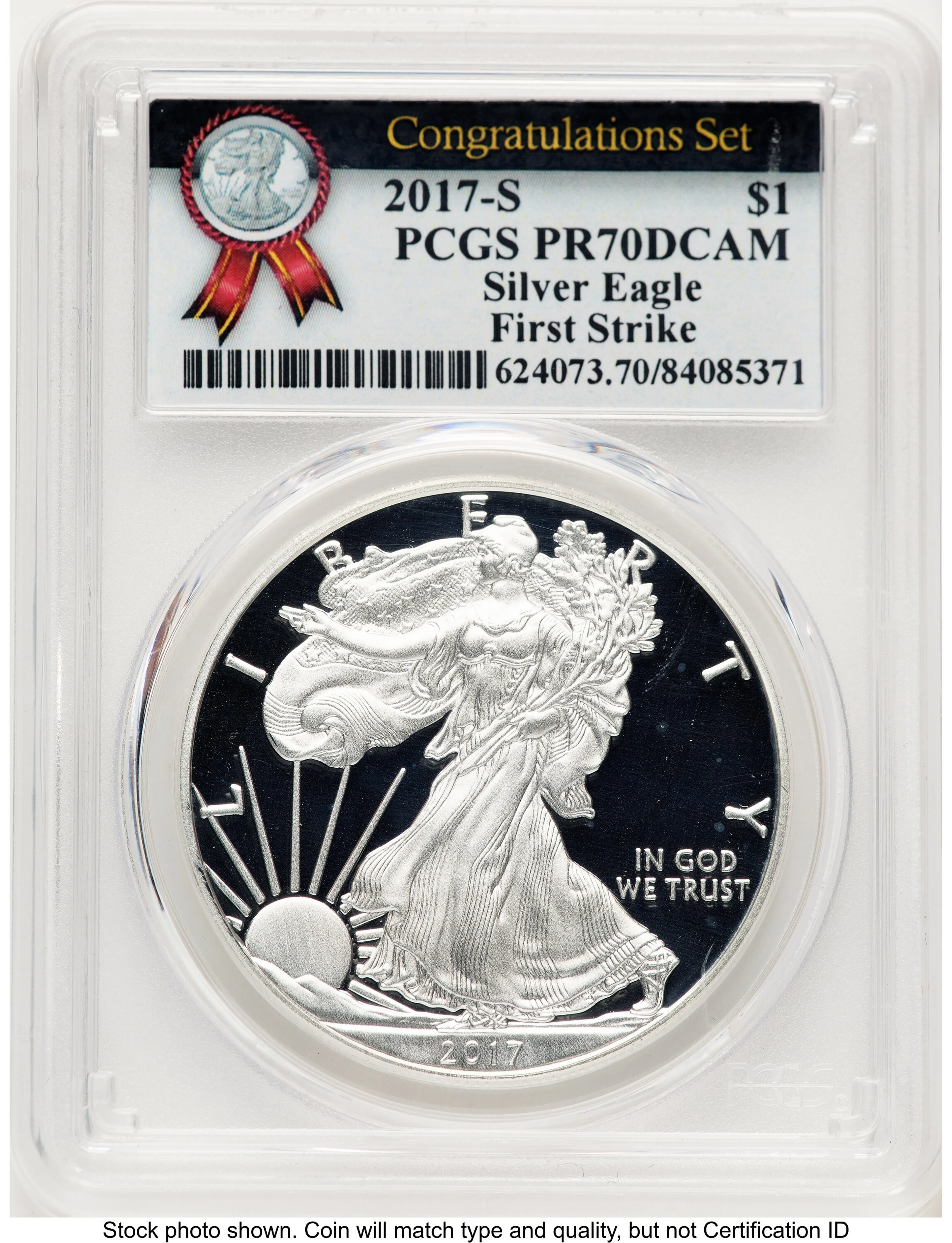 2017-S Proof Silver Eagle Congratulations Set 1 oz FS Congratulations Set Label - Image 1