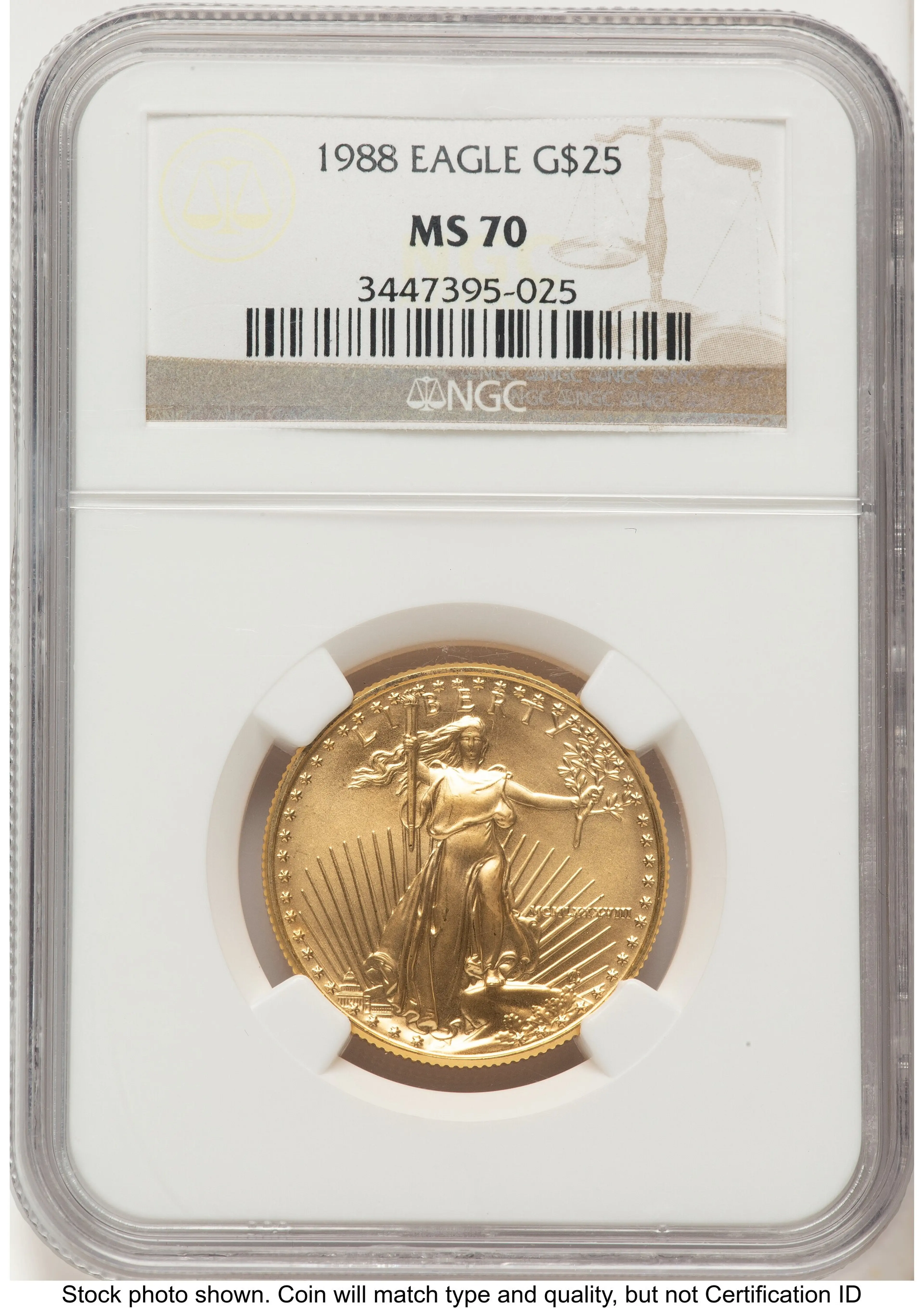 1988 Gold Eagle 1/2 oz 0.50 oz Brown Label
