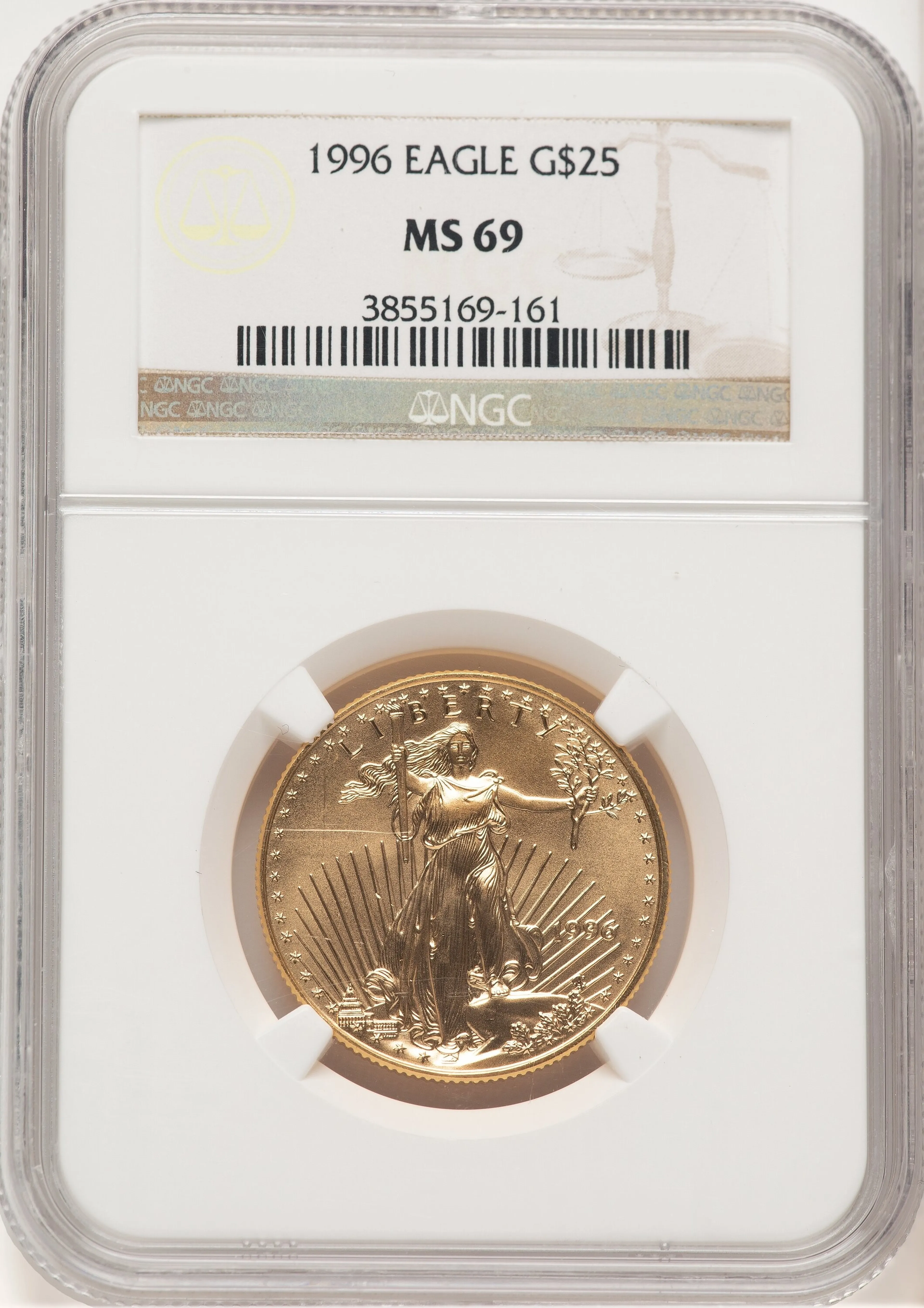 1996 Gold Eagle 1/2 oz Brown Label - Image 1