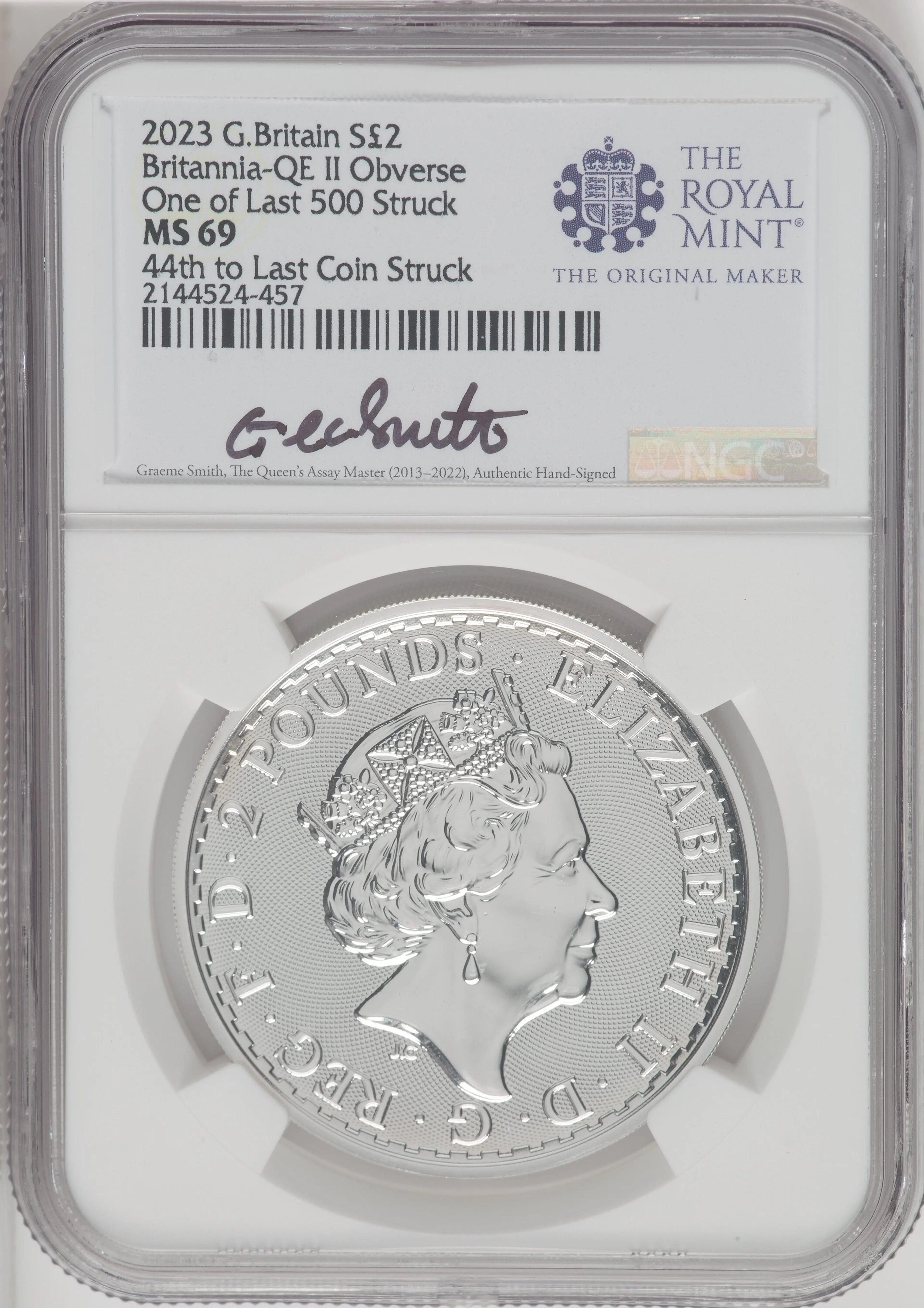 2023 G.B. S2 BRITANNIA-KC III OBVERSE 44TH COIN STRUC.