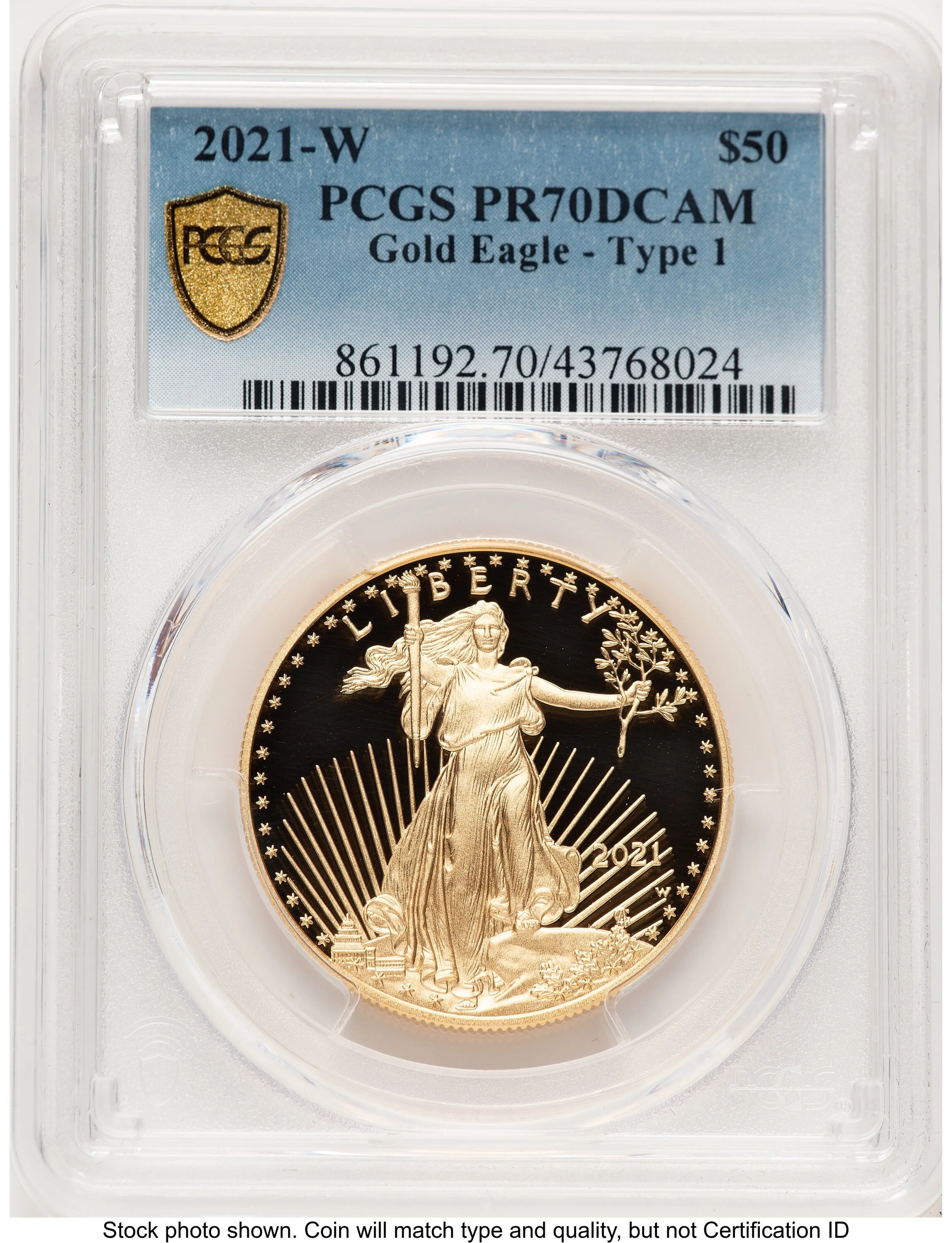 2021-W Type 1 Proof Gold Eagle 1 oz