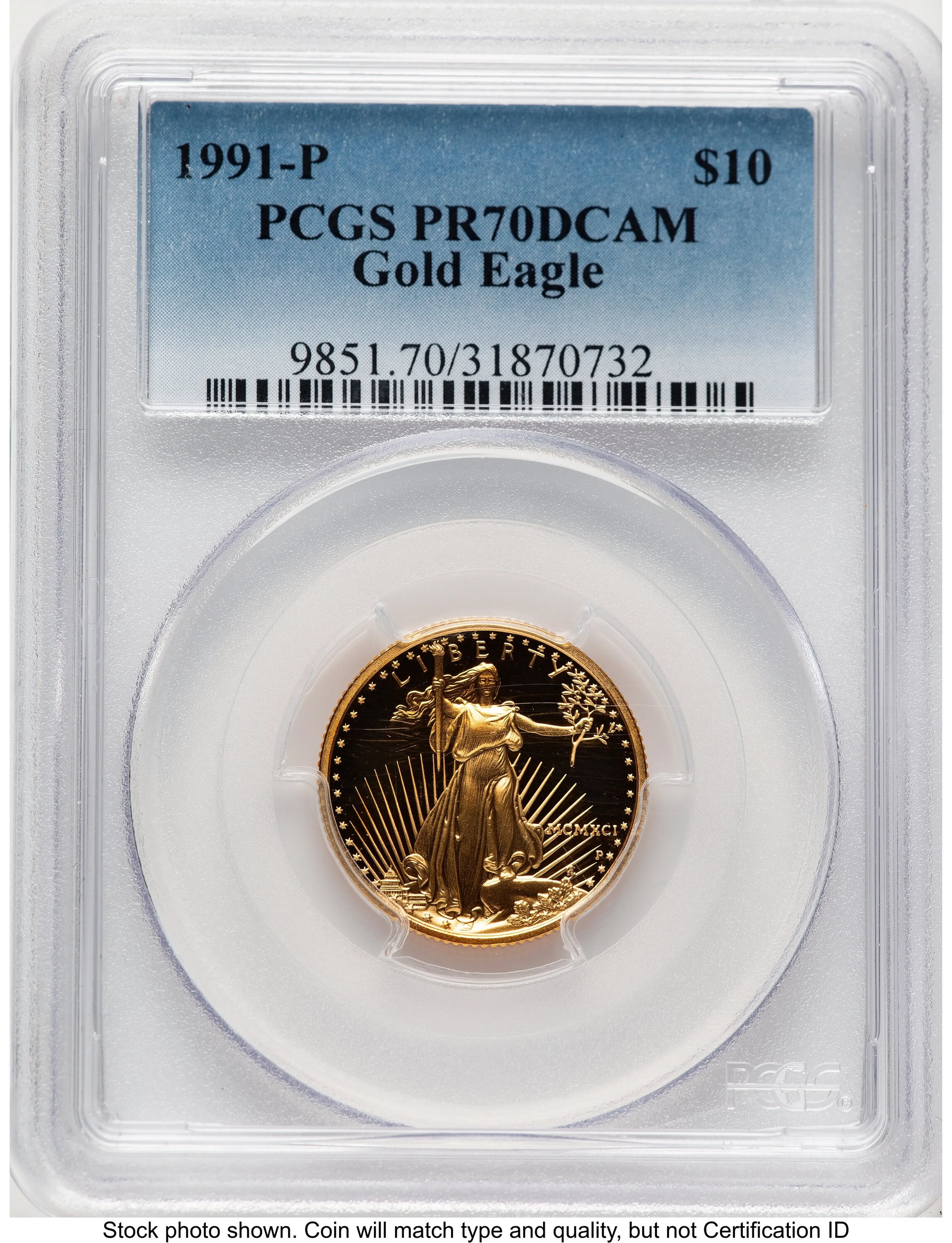 1991-P Proof Gold Eagle 1/4 oz