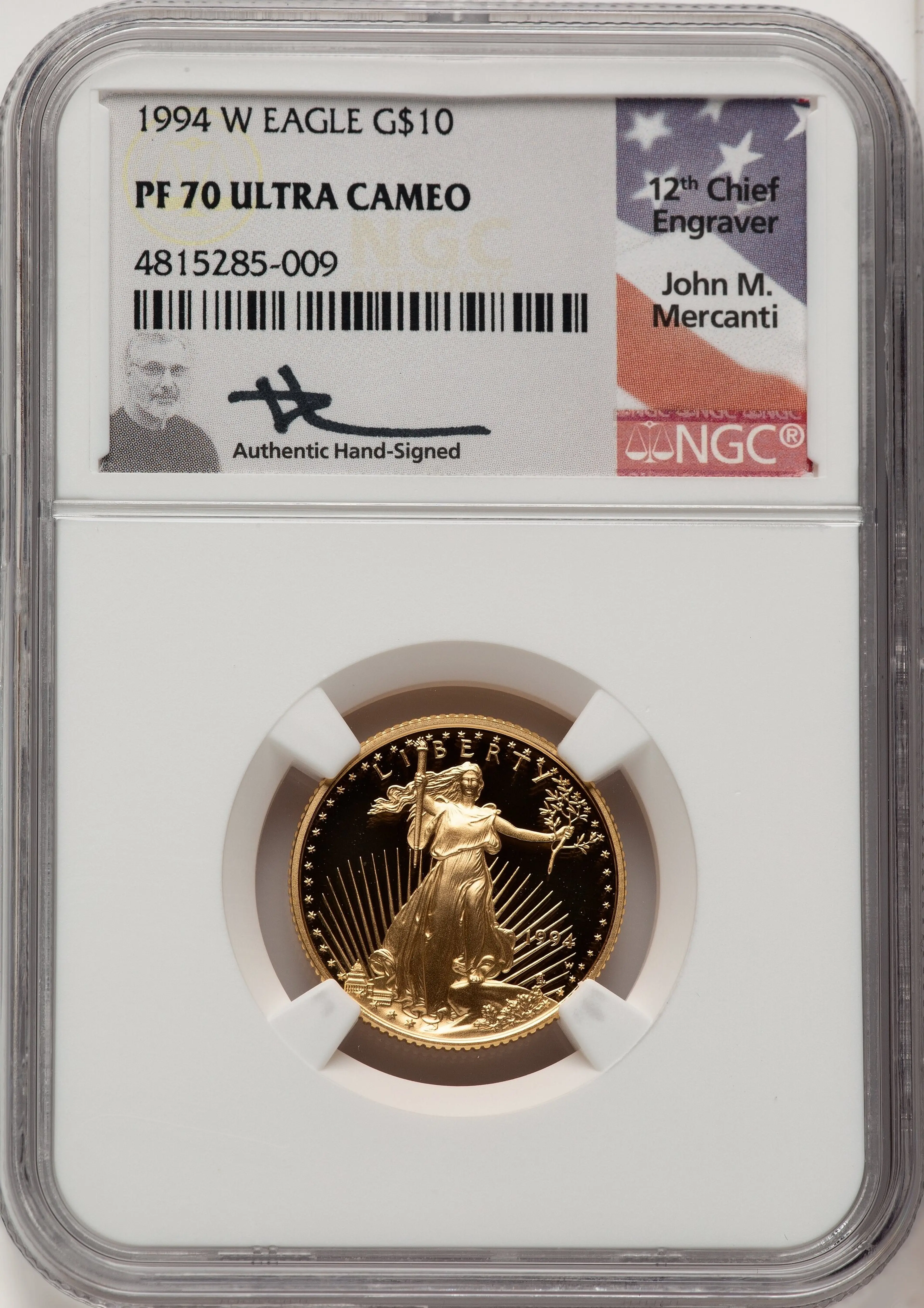 1994-W Proof Gold Eagle 1/4 oz John Mercanti