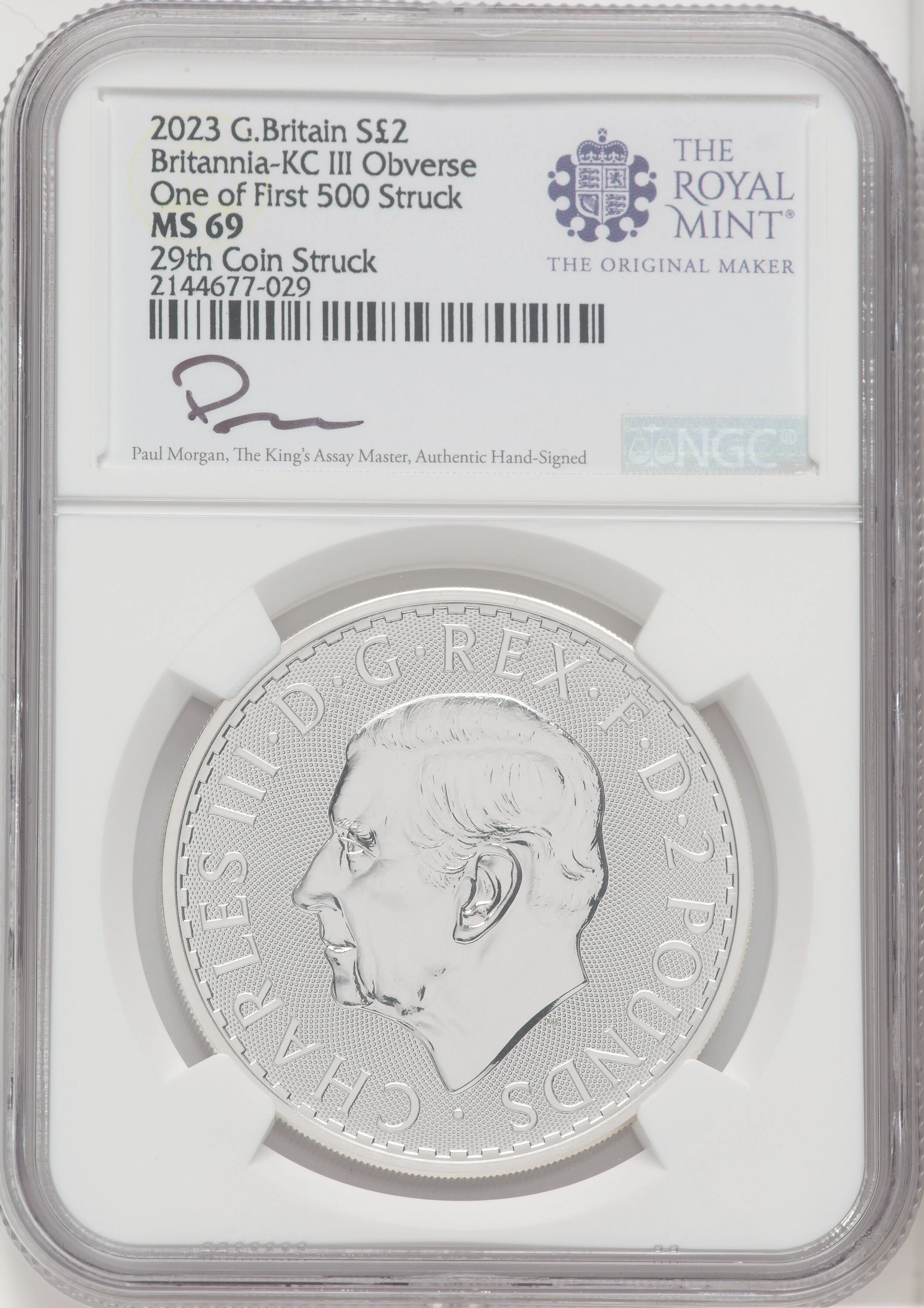 2023 G.B. S2 BRITANNIA-KC III OBVERSE 29TH COIN STRUCK