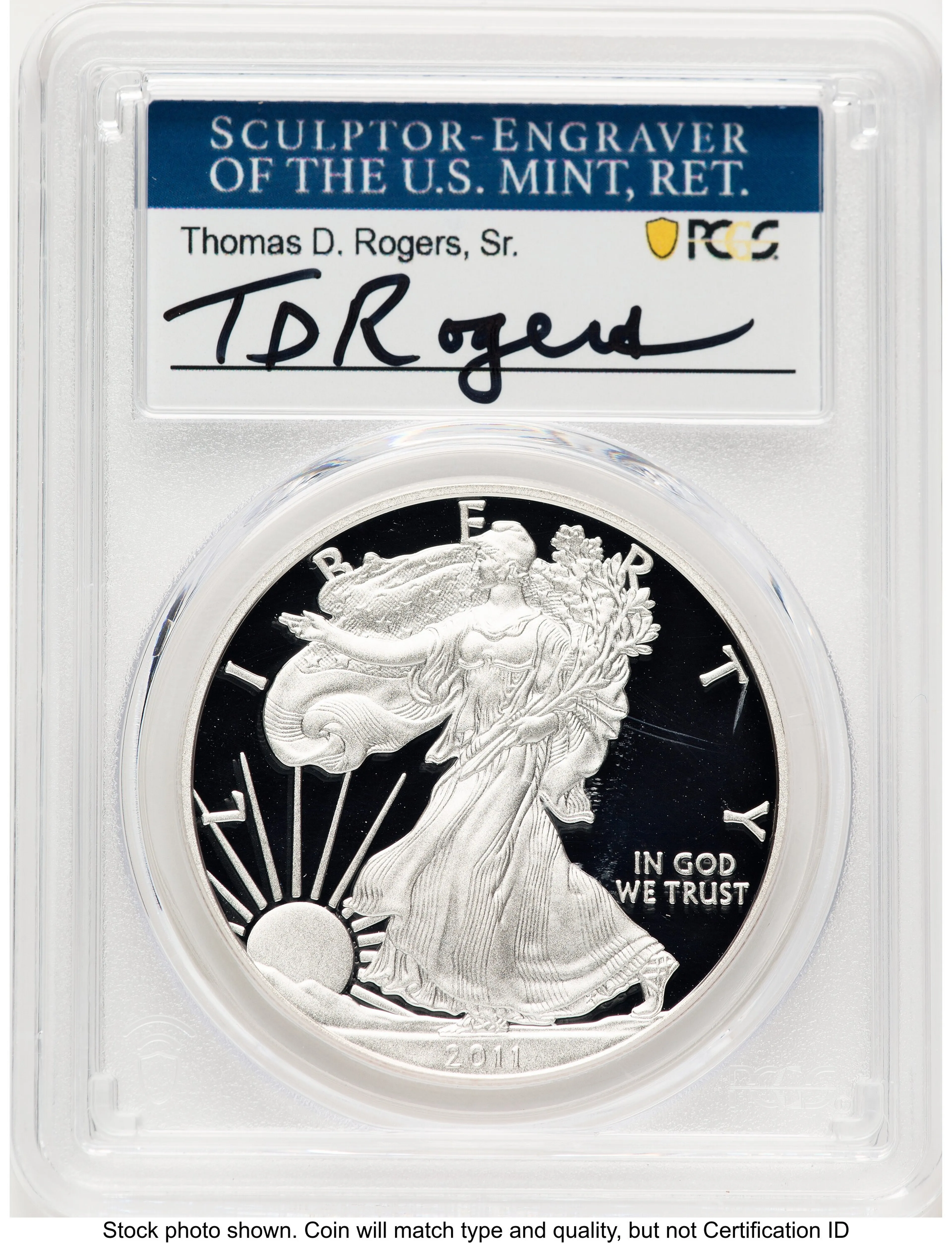 2011-W Proof Silver Eagle 1 oz TD Rogers - Image 1
