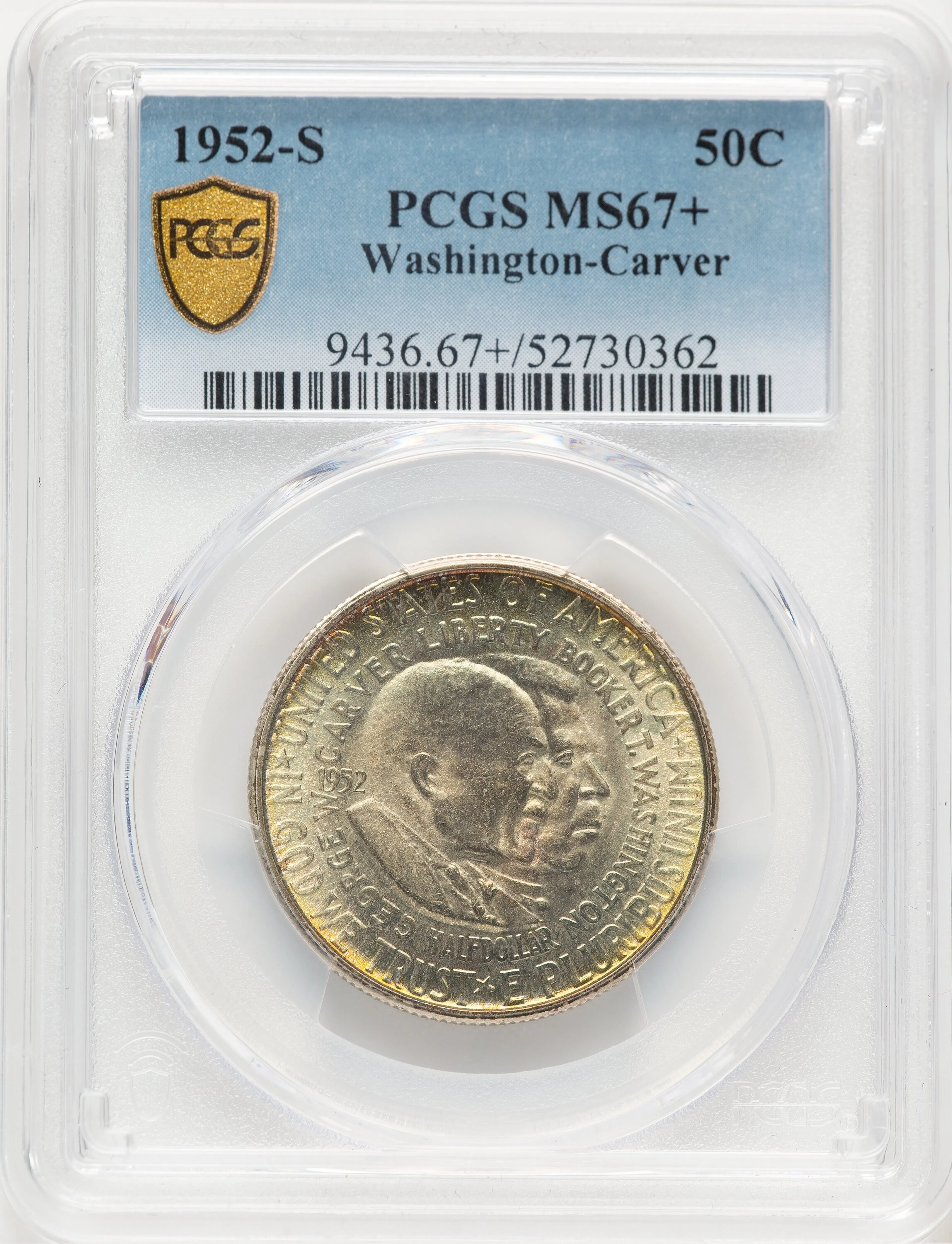 1952-S 50C Washington-Carver, MSPCGS Plus - Image 1